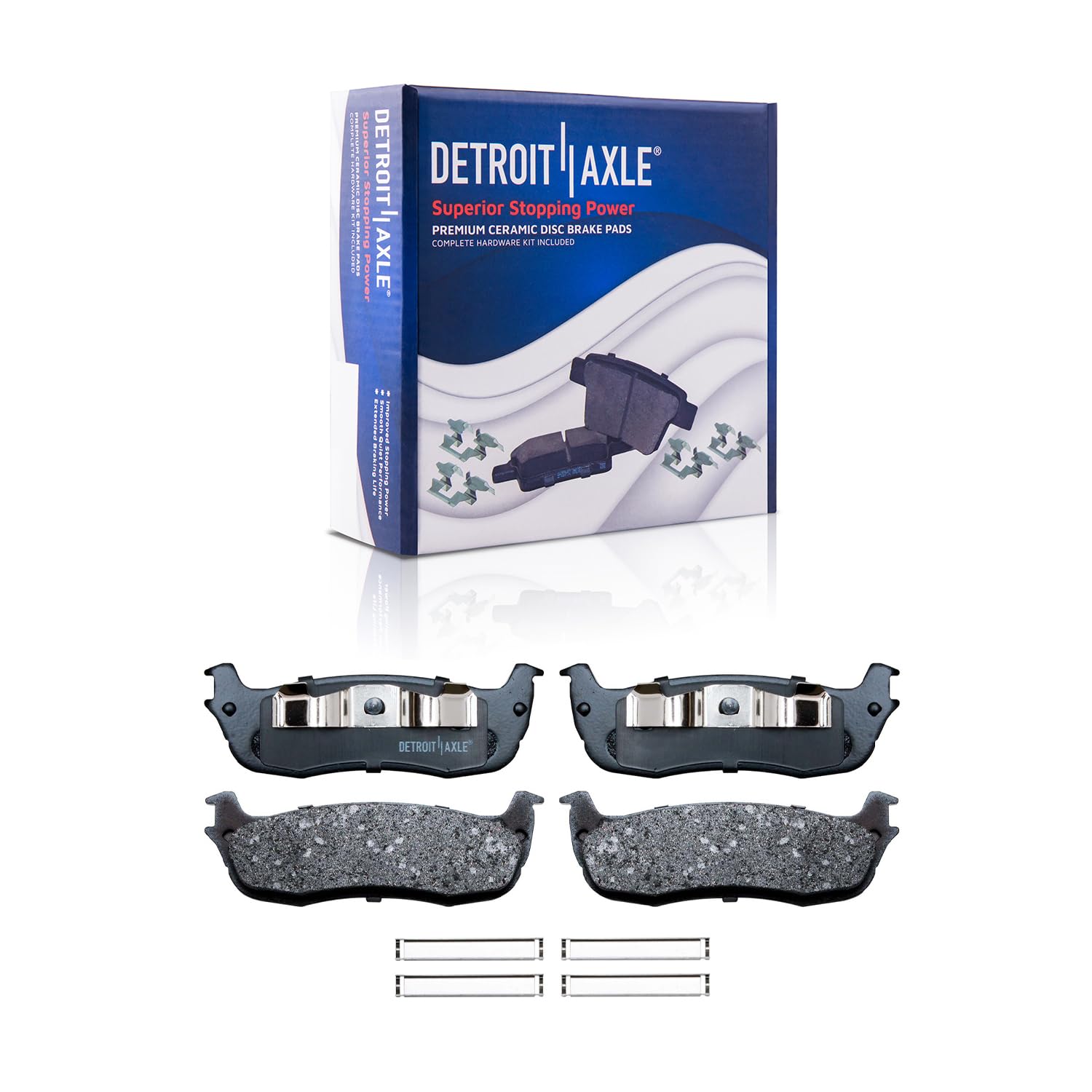 Detroit Axle - Rear Ceramic Brake Pads for Ford Expedition Lincoln Town Car - Main Image