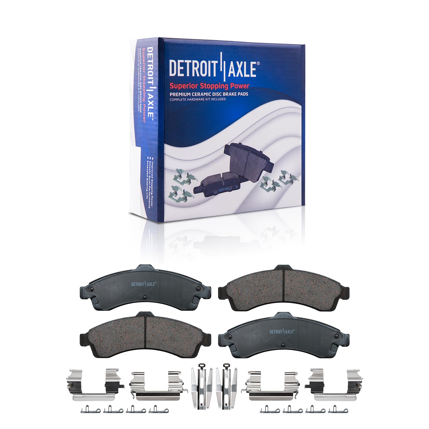 Detroit Axle - Front Brake Pads for Buick Rainier Chevy SSR Trailblazer Envoy - Main Image