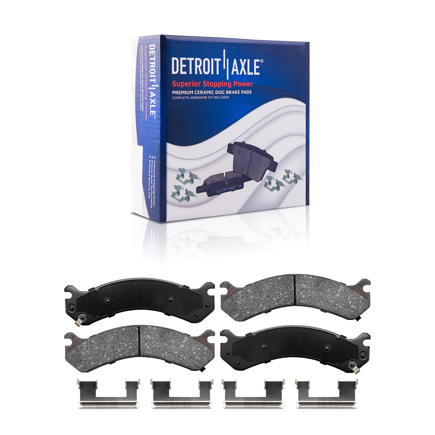 Detroit Axle - Rear Ceramic Brake Pads for Chevy Silverado GMC Sierra 3500 HD - Main Image