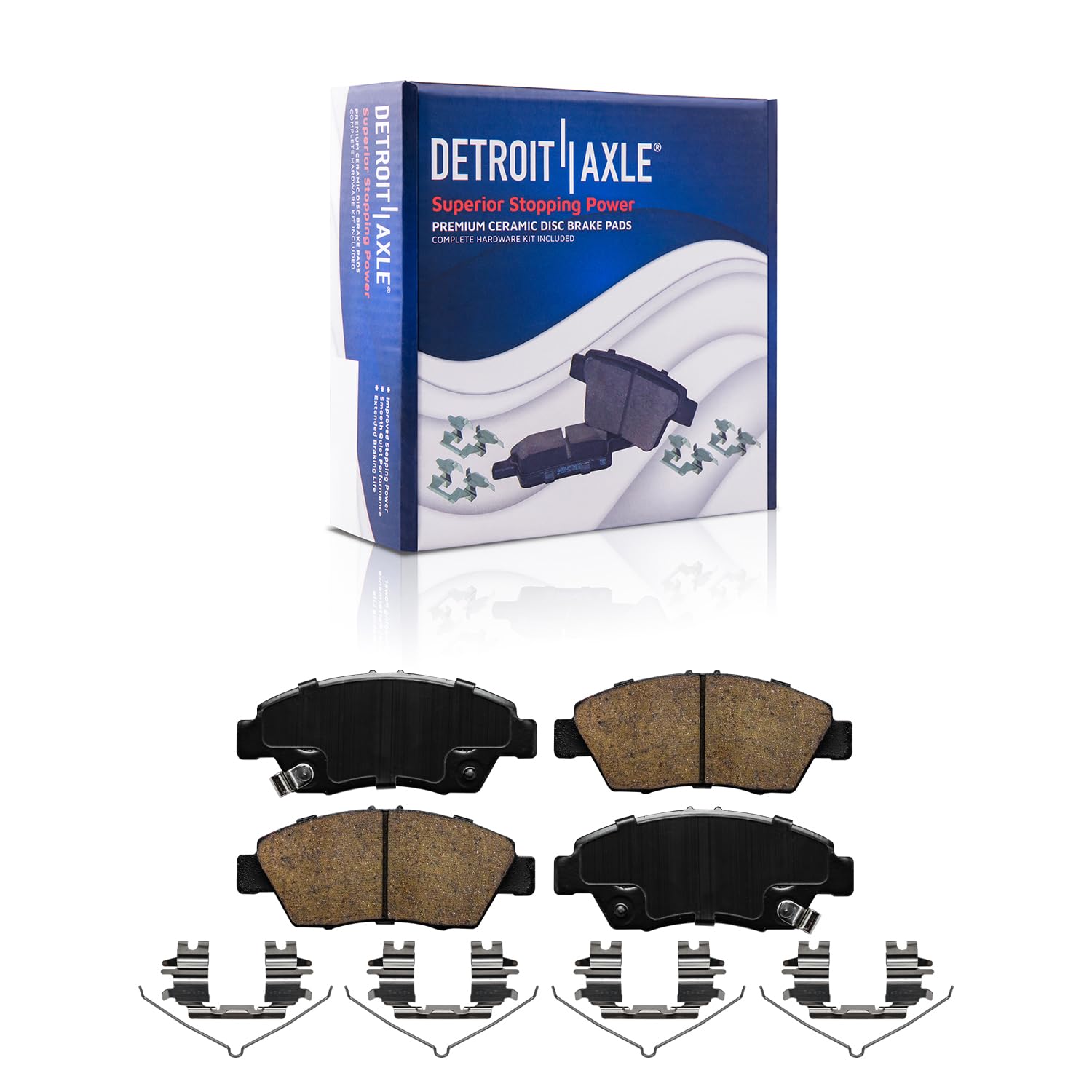 Detroit Axle - Front Ceramic Brake Pads for Acura ILX Honda Civic CR-Z Fit - Main Image