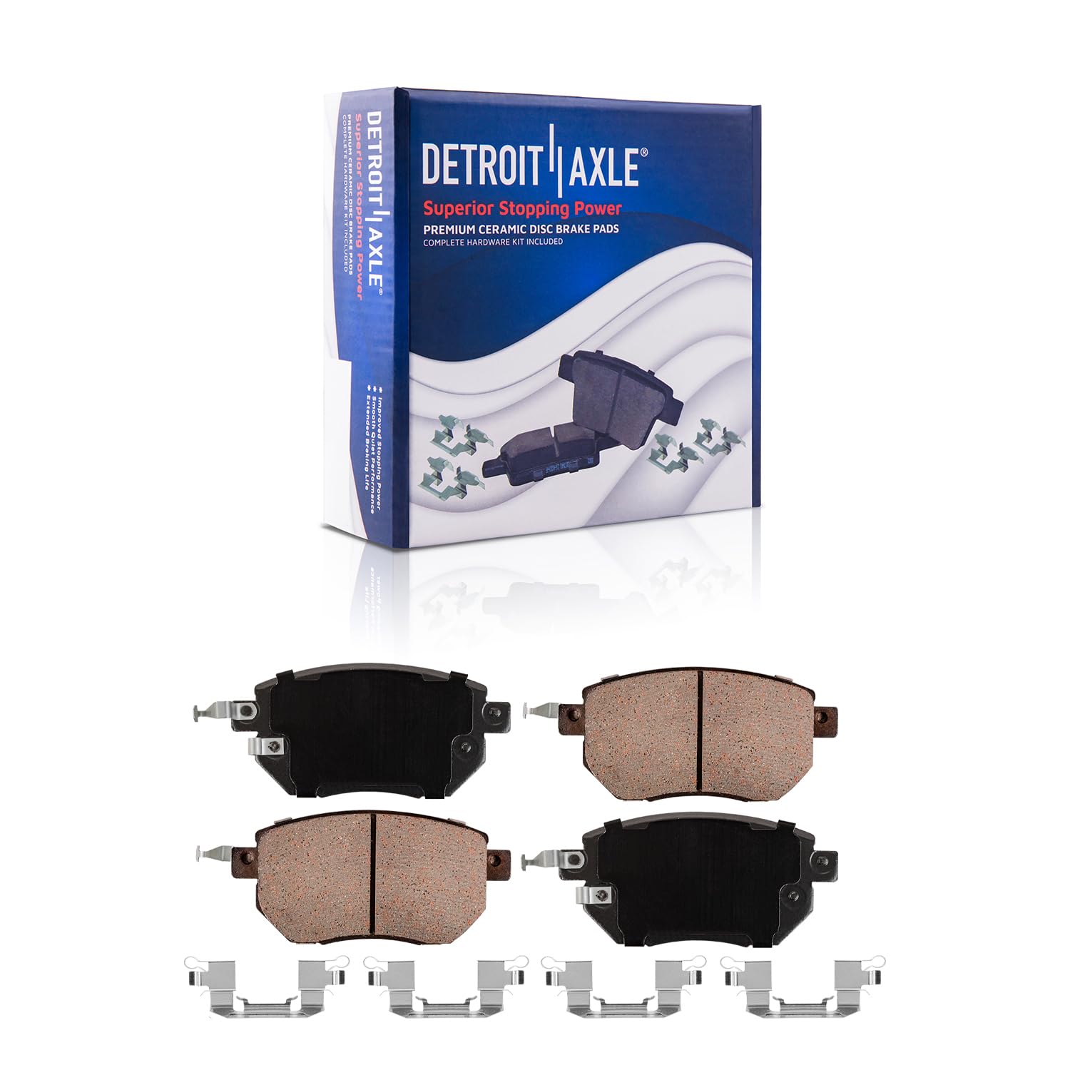 Detroit Axle - Front Brake Pads for Nissan Maxima Altima Murano Infiniti FX45 - Main Image