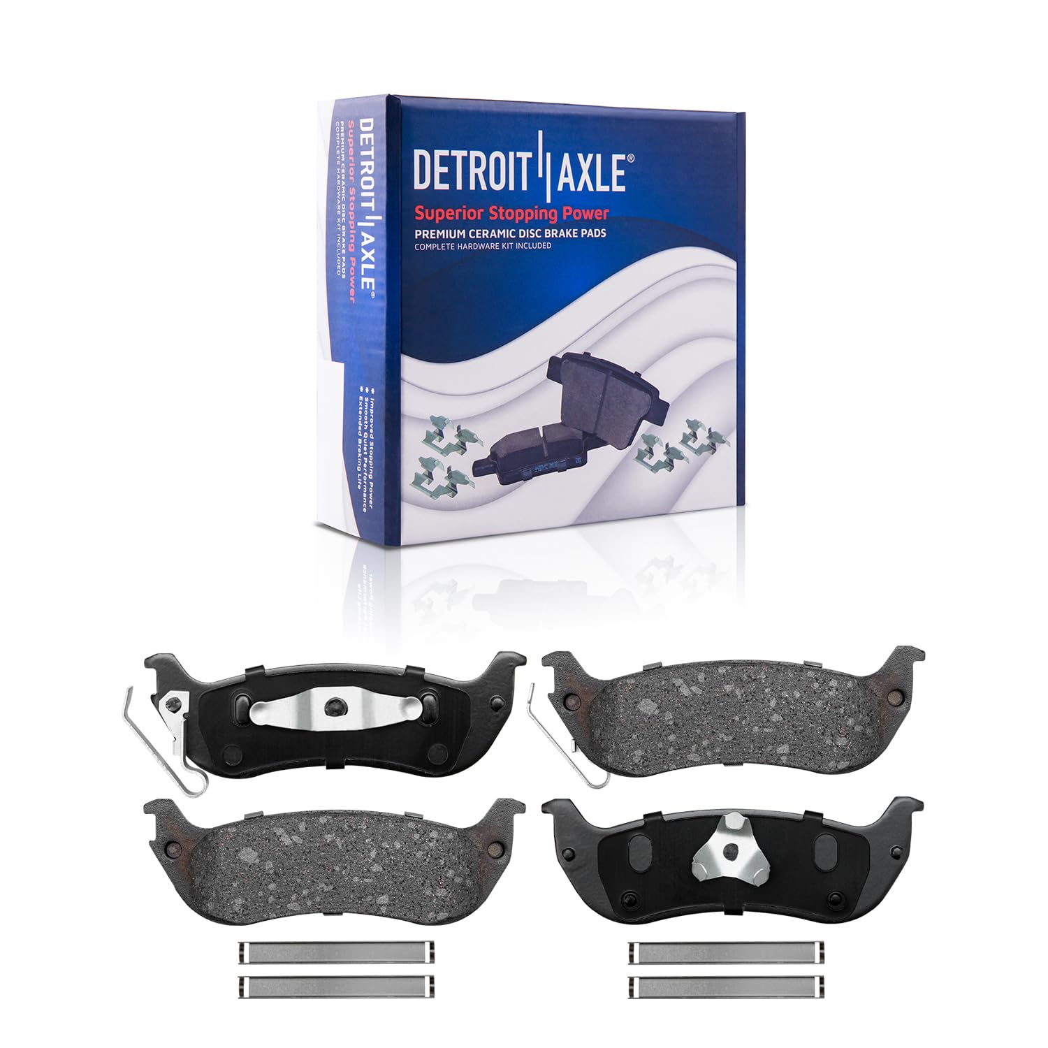 Detroit Axle - Rear Brake Pads for 2004 2005 2006 2007 2008 Chrysler Pacifica - Main Image
