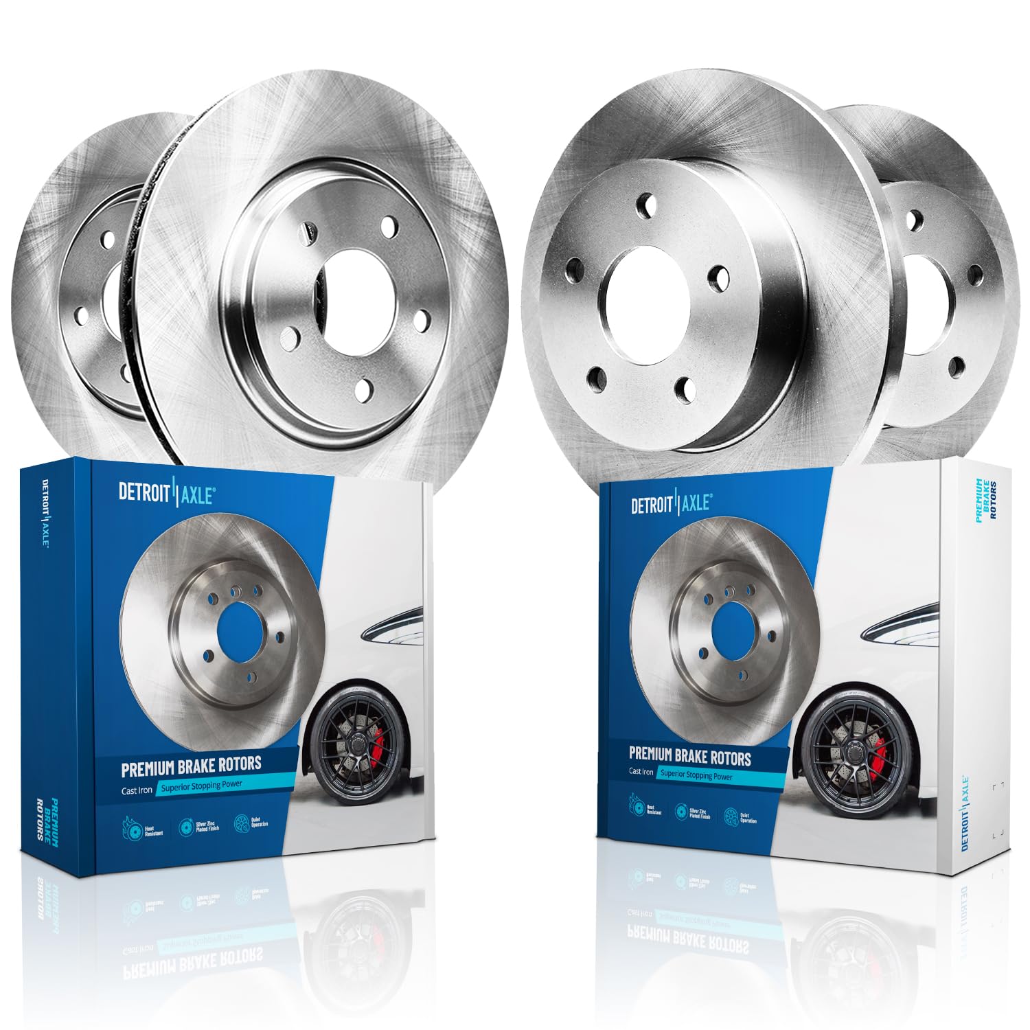 4pc Front & Rear Disc Brake Rotors Kit