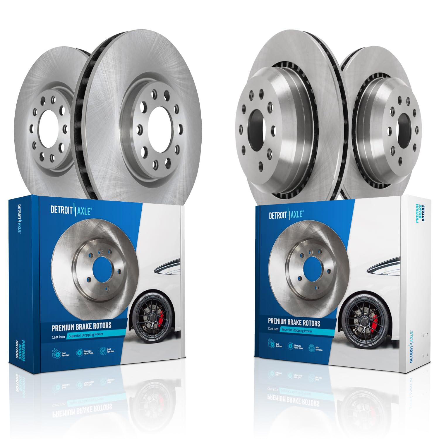 4pc Front & Rear Disc Brake Rotors Kit