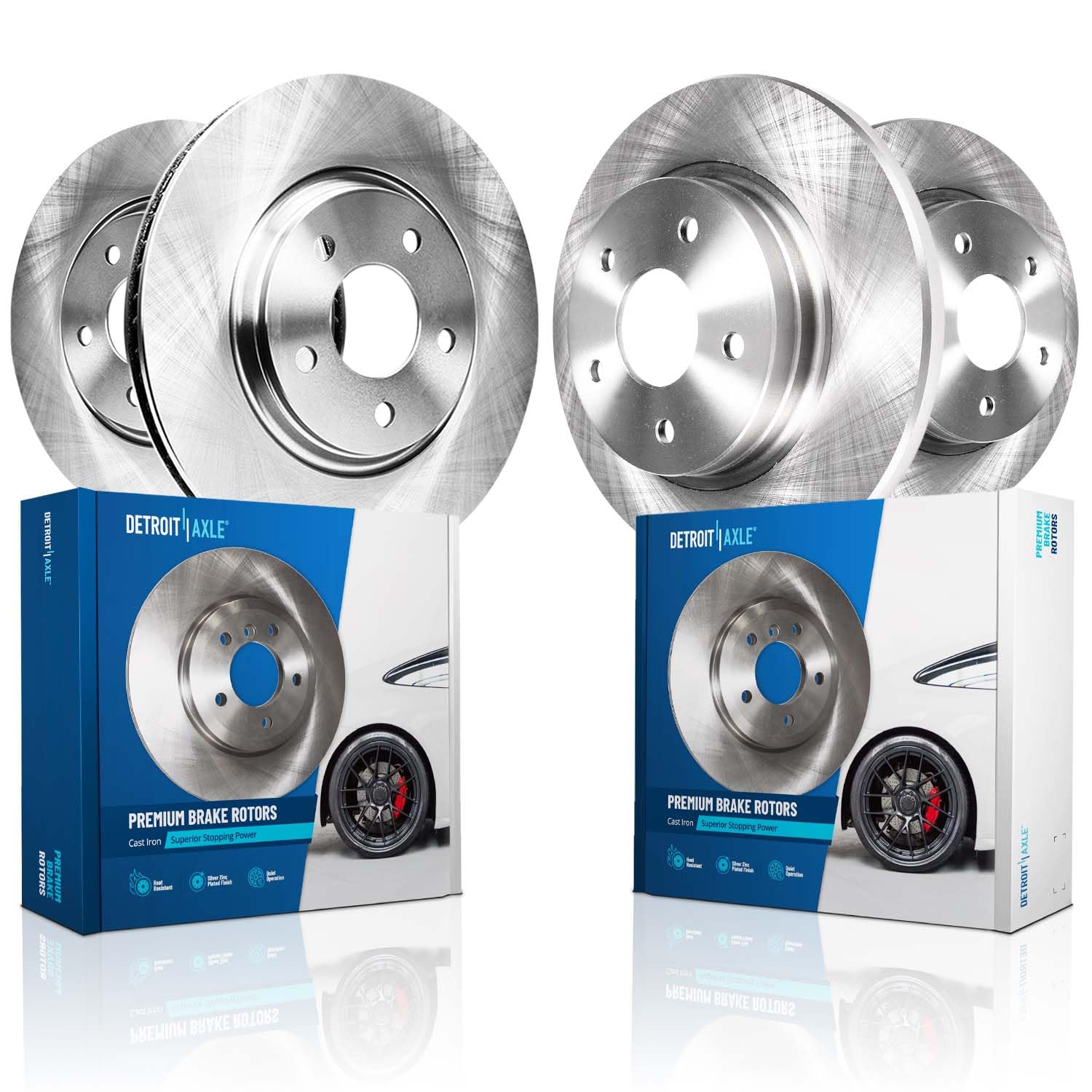 4pc Front & Rear Disc Brake Rotors Kit