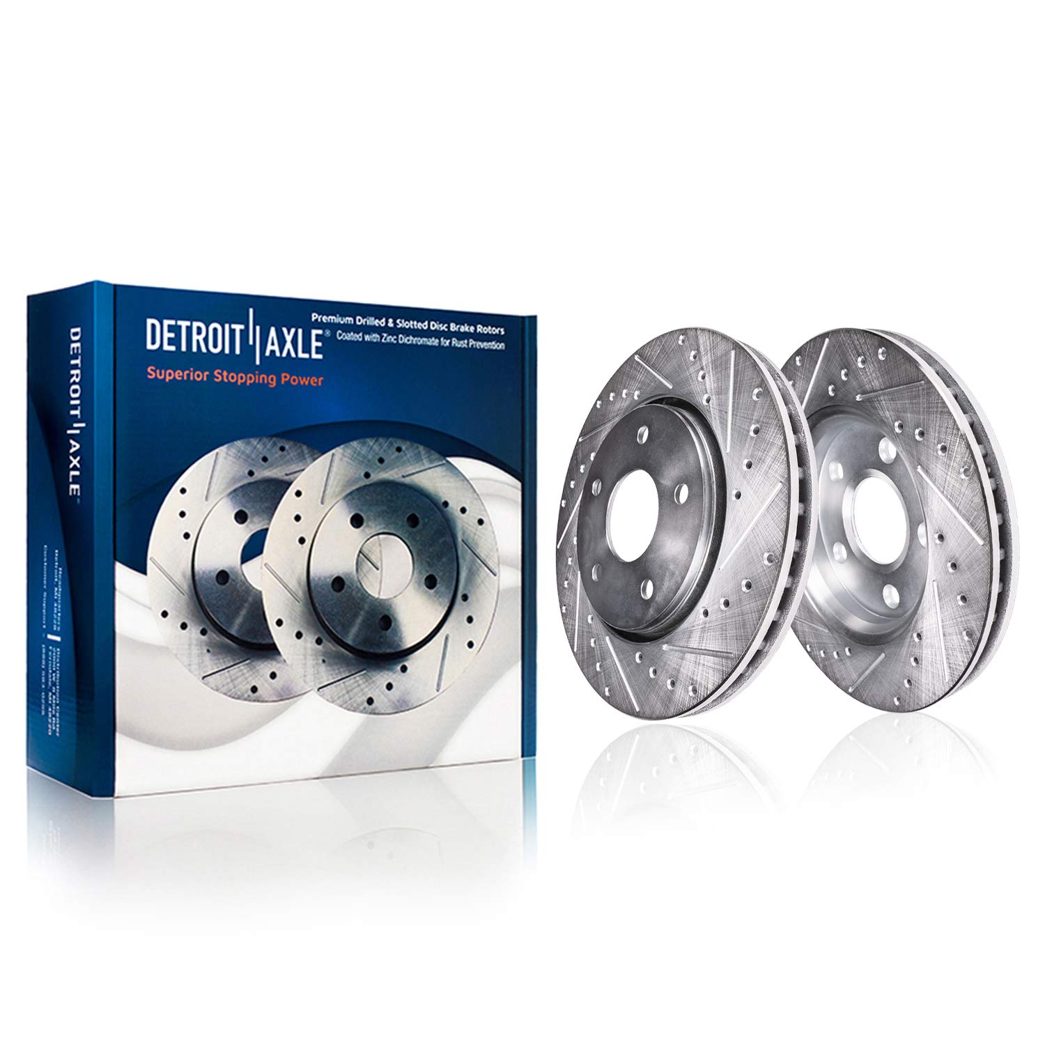 Detroit Axle - 308mm Rear Drilled Brake Rotors for Murano Quest FX35 M37 Q50 - Main Image