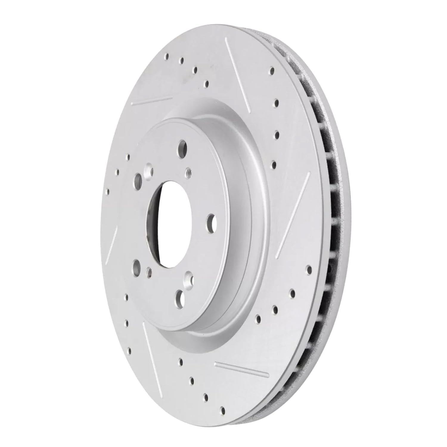 Detroit Axle - FWD Front Drilled Slotted Brake Rotors for 2012-2016 Honda CR-V - 5