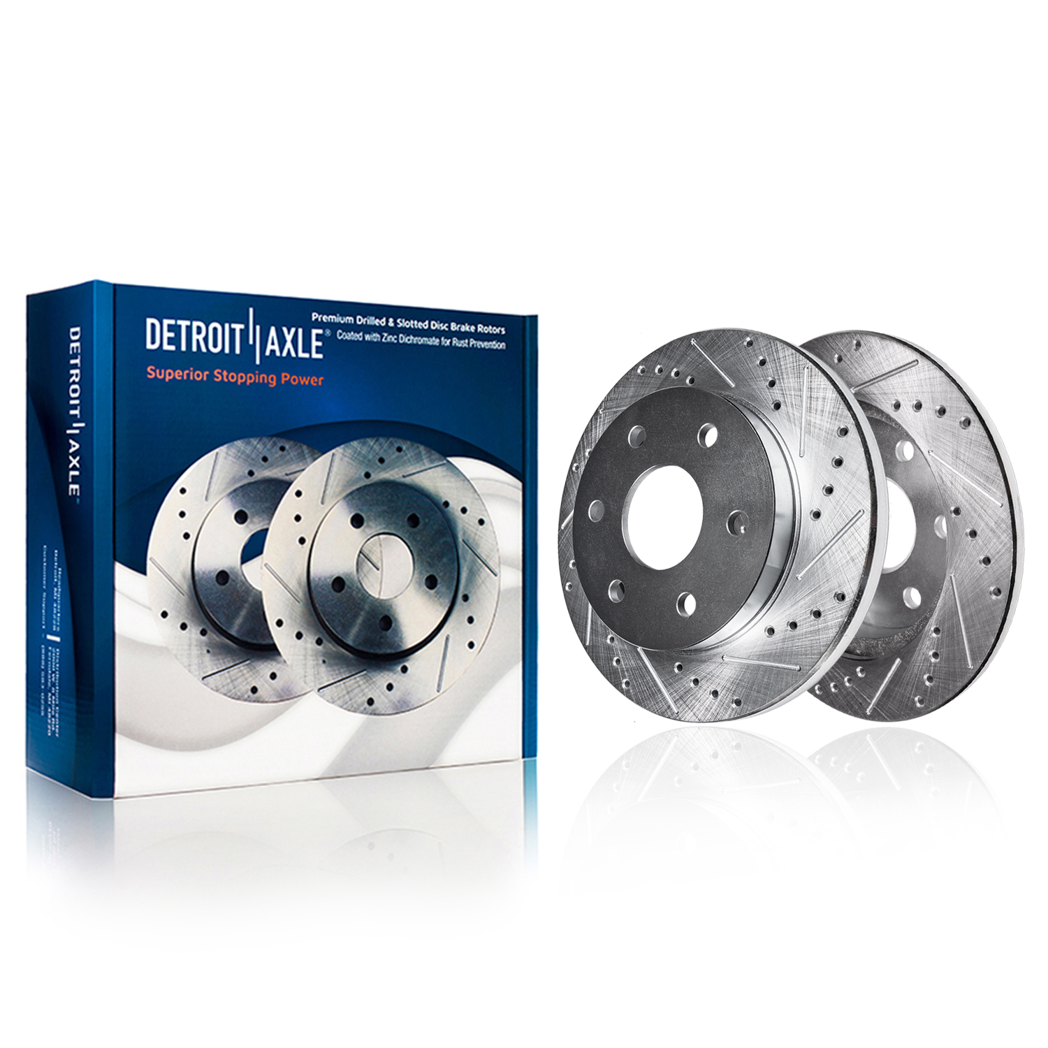 Detroit Axle - Rear Drilled Brake Rotors for Sprinter 1500 2500 3500 3500XD 4500 - Main Image