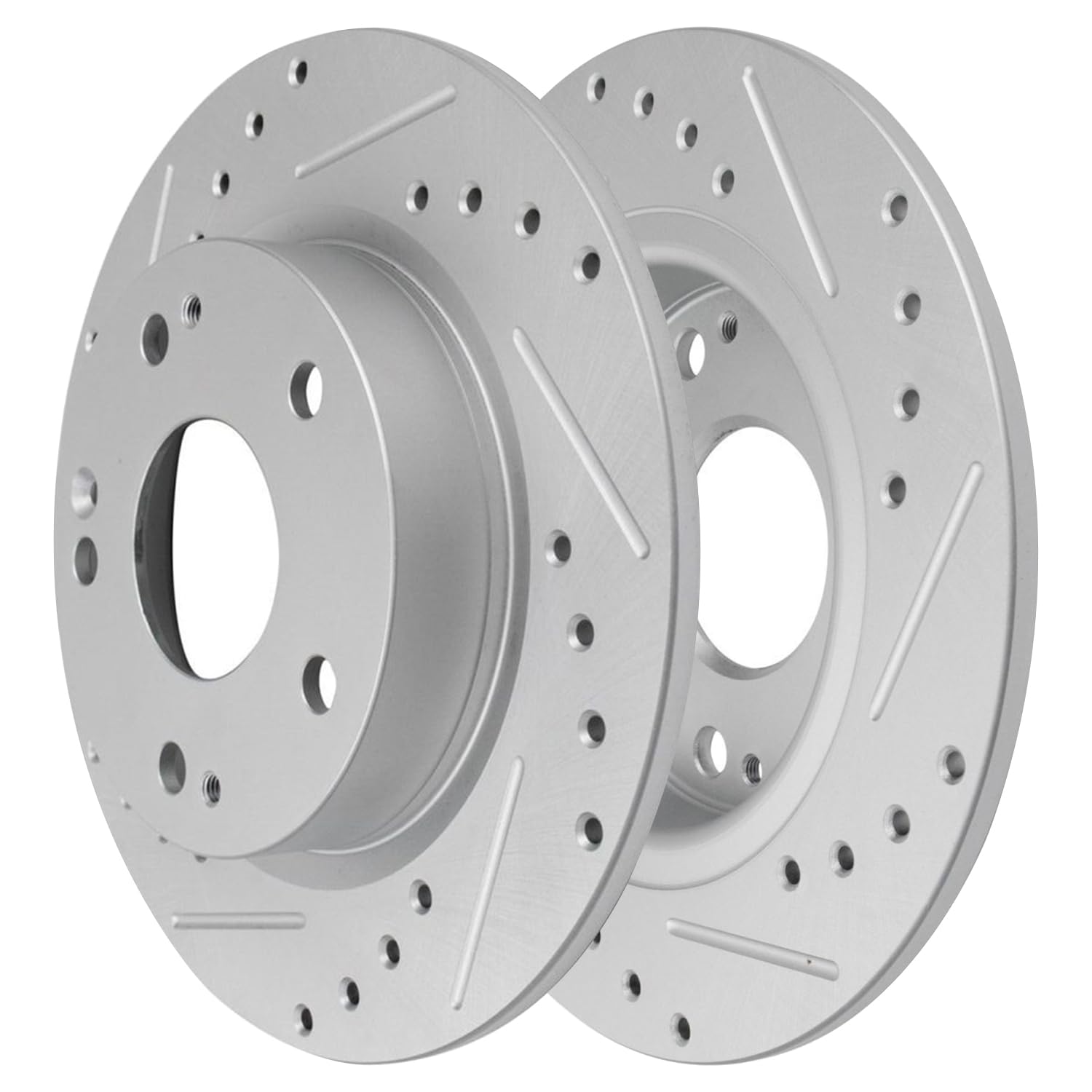 Detroit Axle - Rear Drilled and Slotted Brake Rotors for 2021-2023 Acura TLX - 4