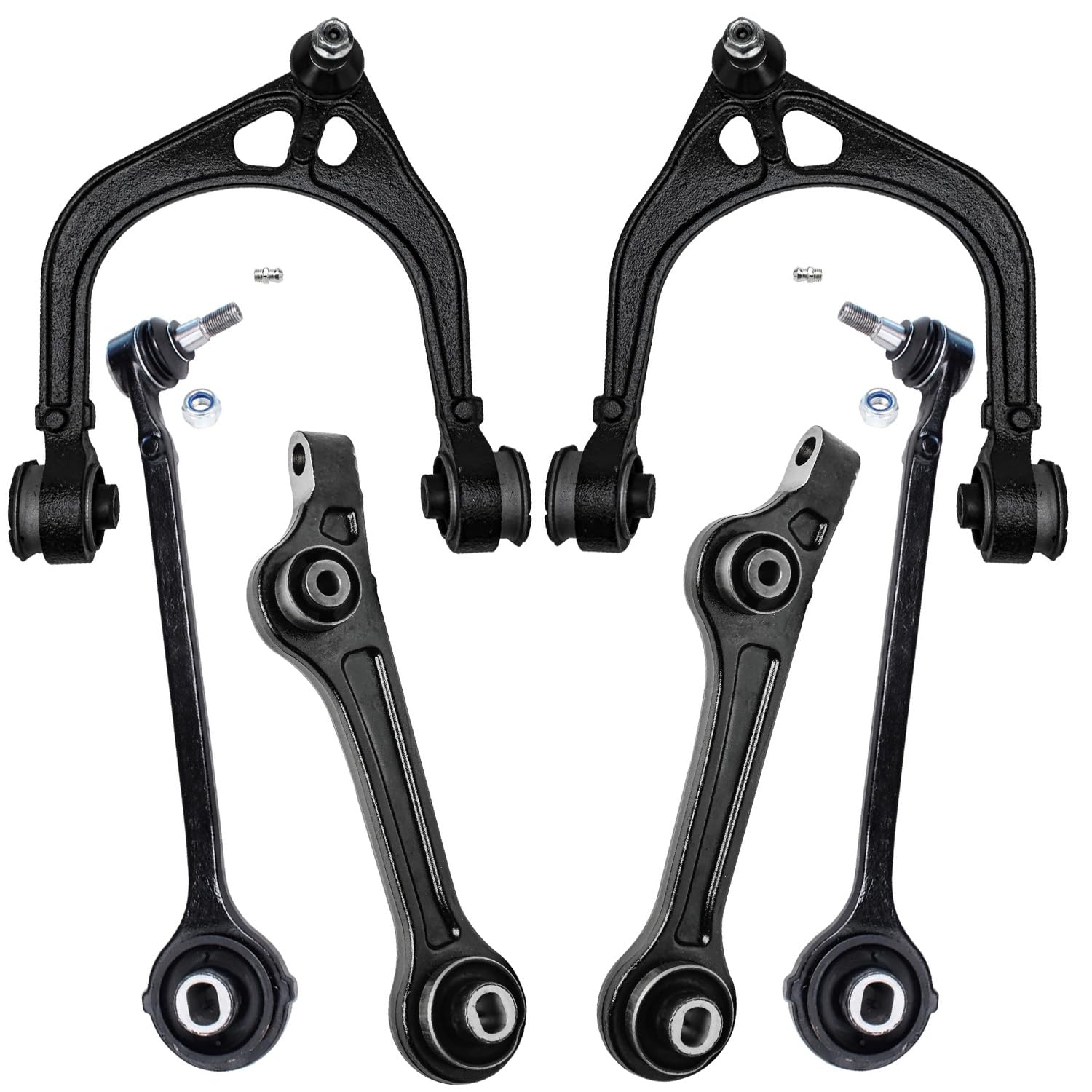 6pc Front Upper Lower Control Arms Kit