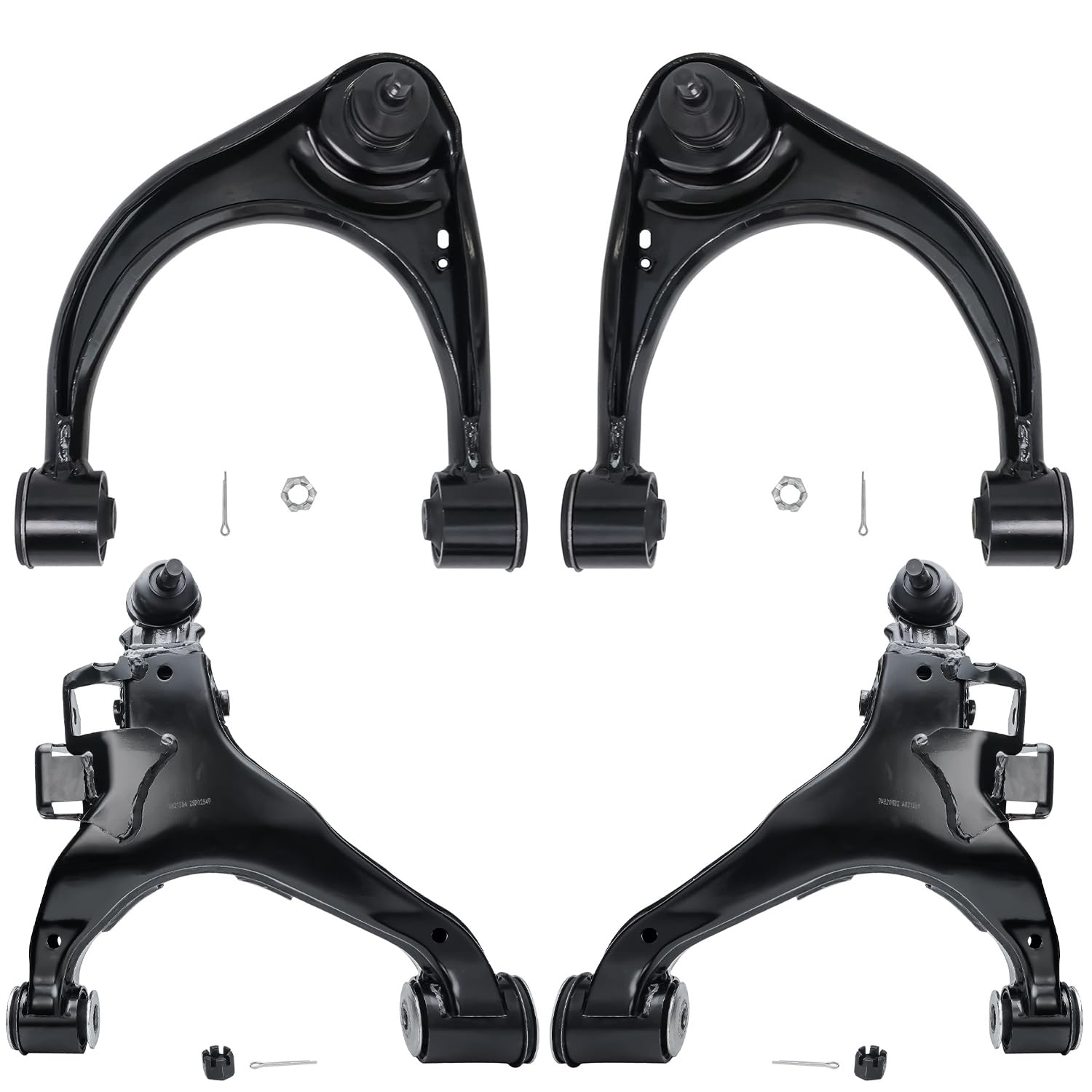 4pc Front Upper Lower Control Arms w/Ball Joints Kit