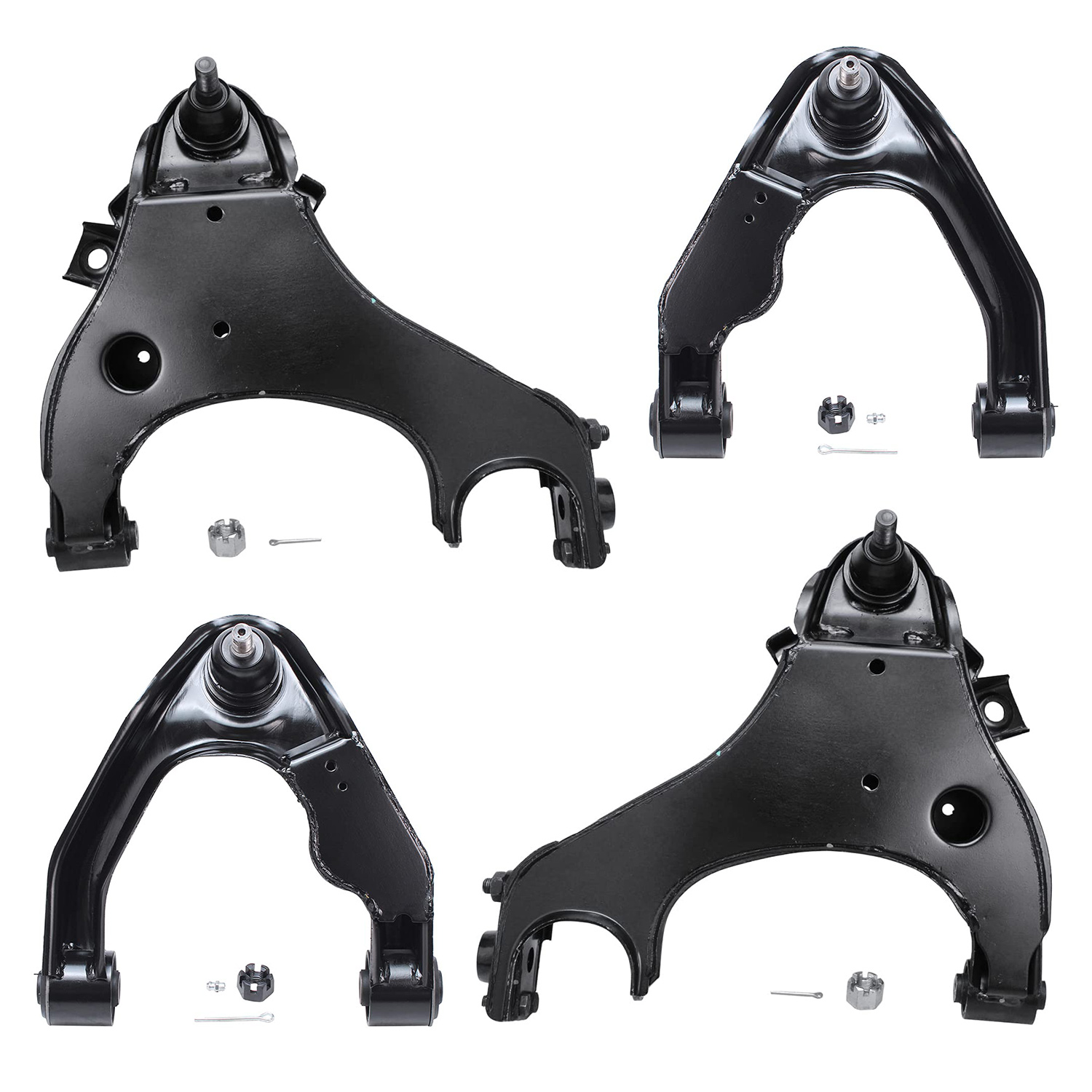 4pc Front Upper Lower Control Arms w/Ball Joints Kit
