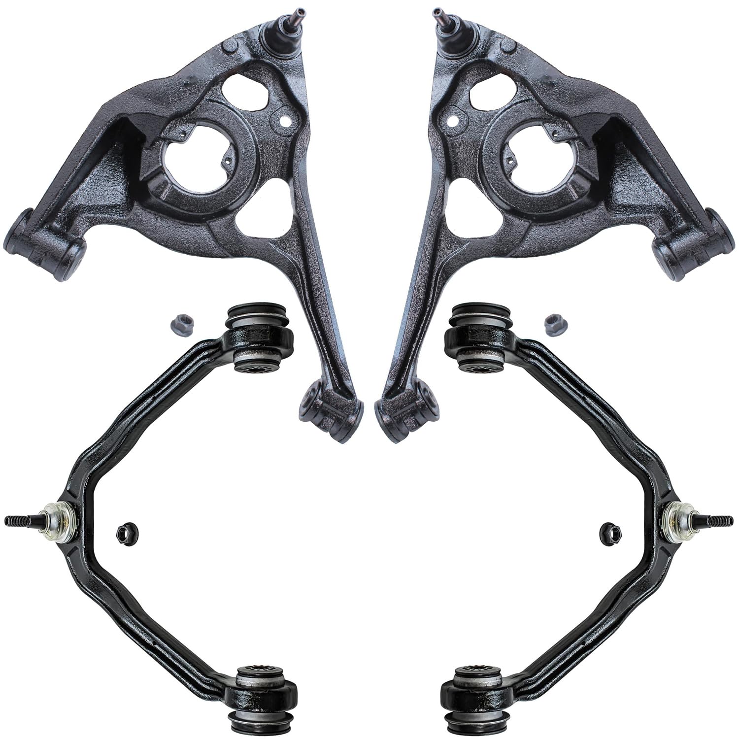 4pc Front Upper Lower Control Arms w/Ball Joints Kit