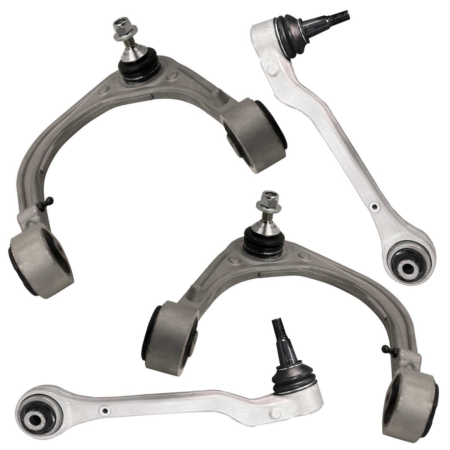 4pc Front Upper Lower Rearward Control Arms w/Ball Joints Kit