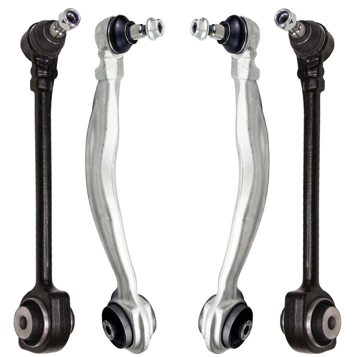 4pc Front Upper Lower Rearward Control Arms w/Ball Joints Kit