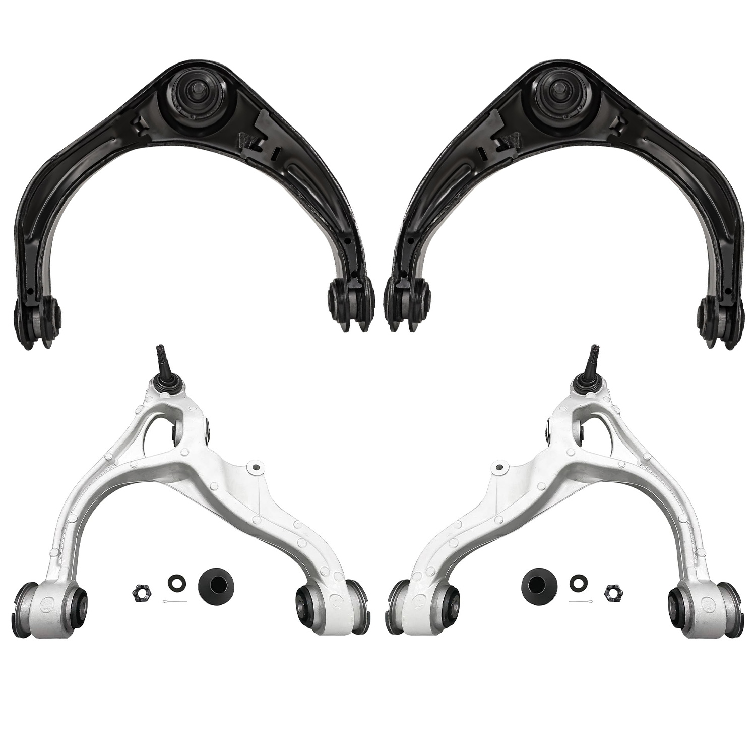 4pc Front Upper Lower Control Arms w/Ball Joints Kit