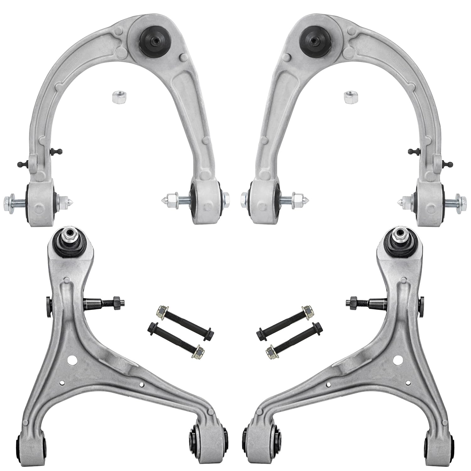 4pc Front Upper Lower Control Arms w/Ball Joints Kit