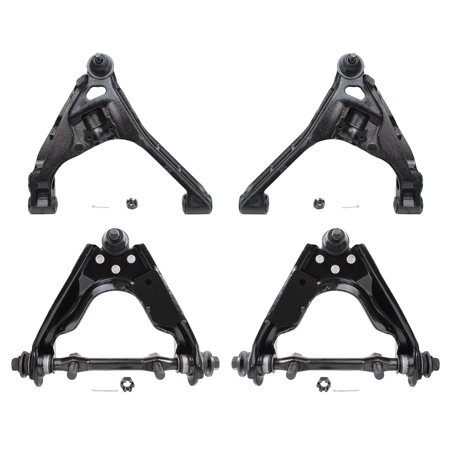 4pc Front Upper Lower Control Arms w/Ball Joints Kit