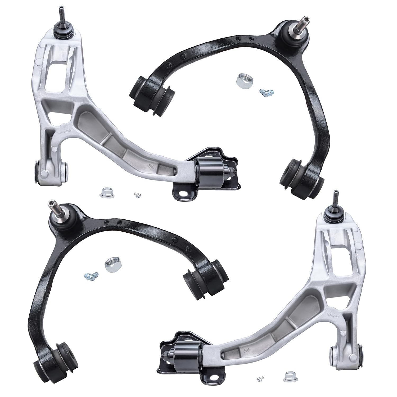 4pc Front Upper Lower Control Arms w/Ball Joints Kit