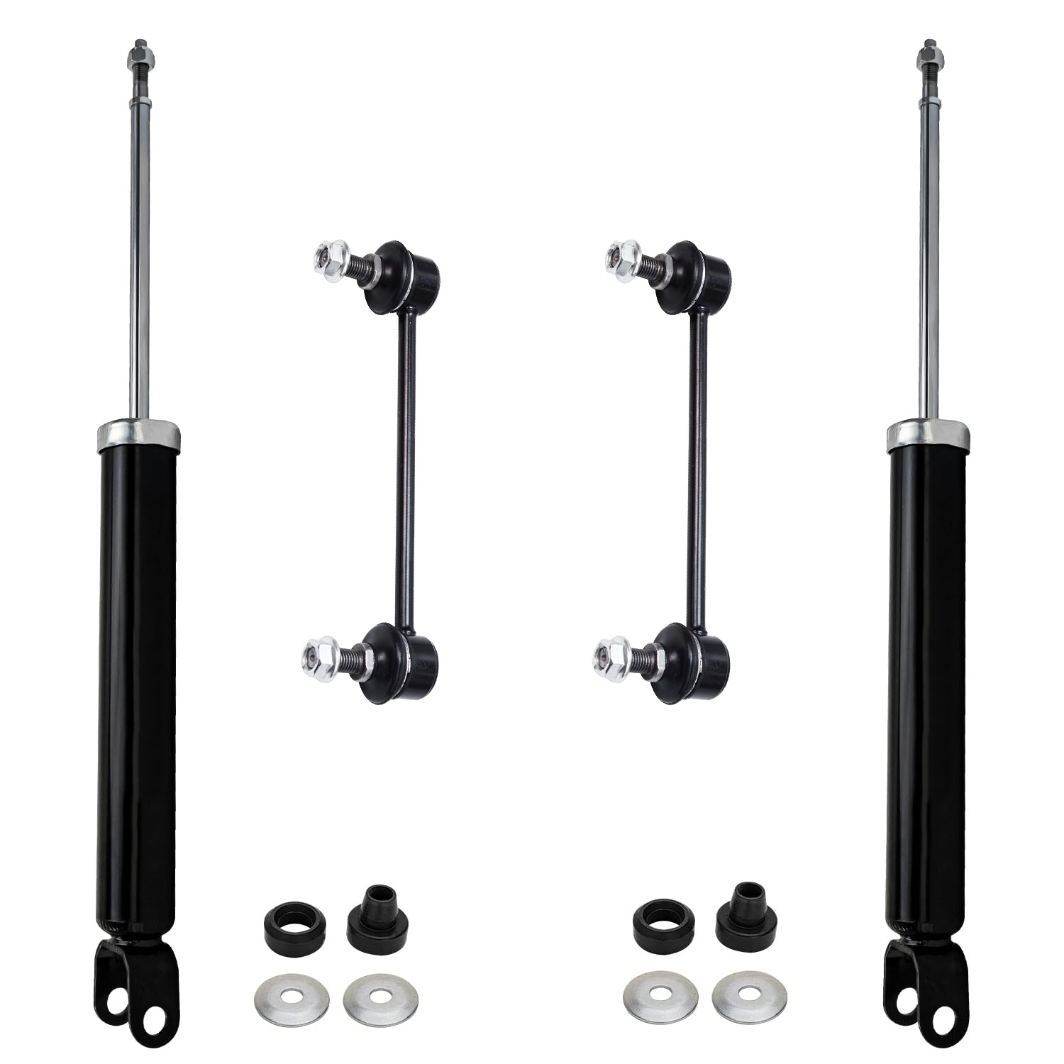 4pc Rear Shocks Sway Bar Links Suspension Kit