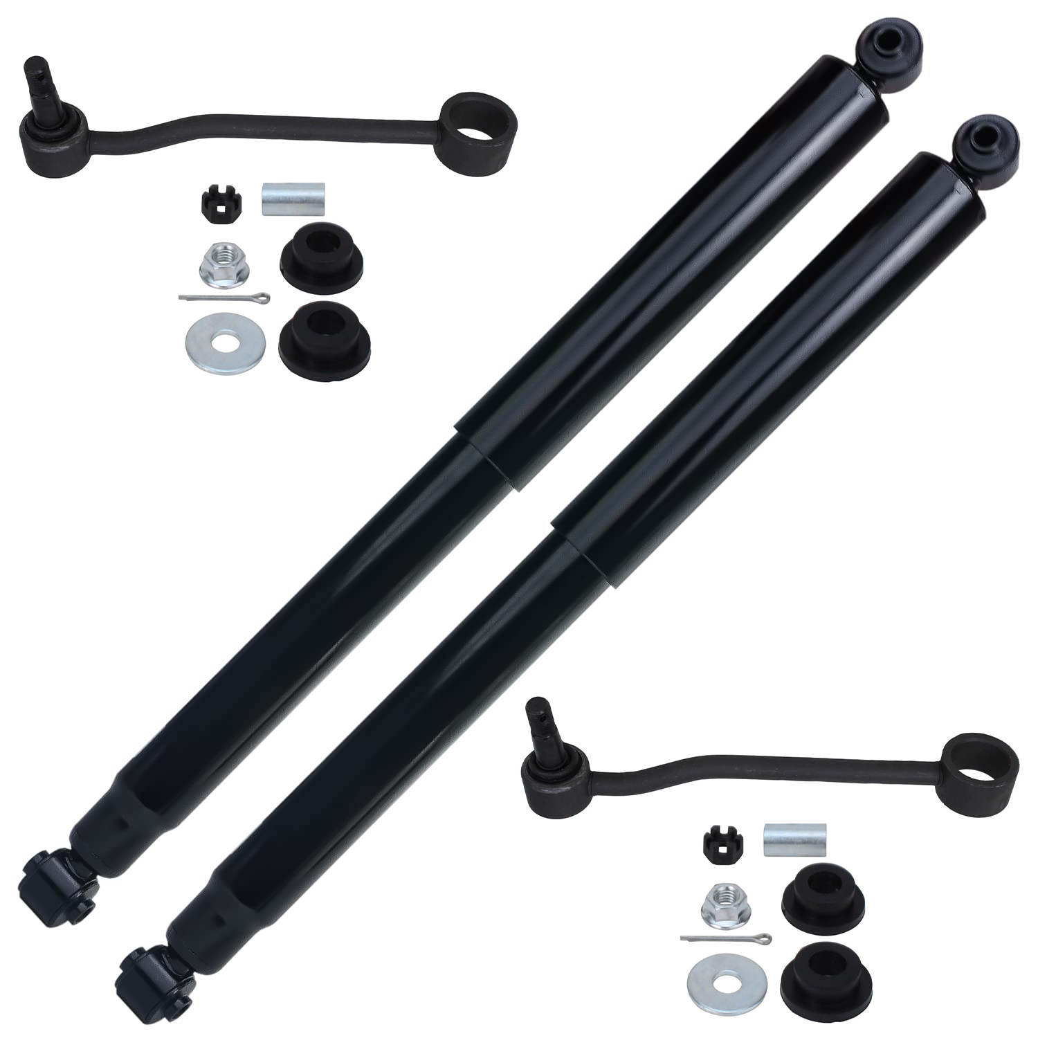 4pc Rear Shocks Sway Bar Links Suspension Kit