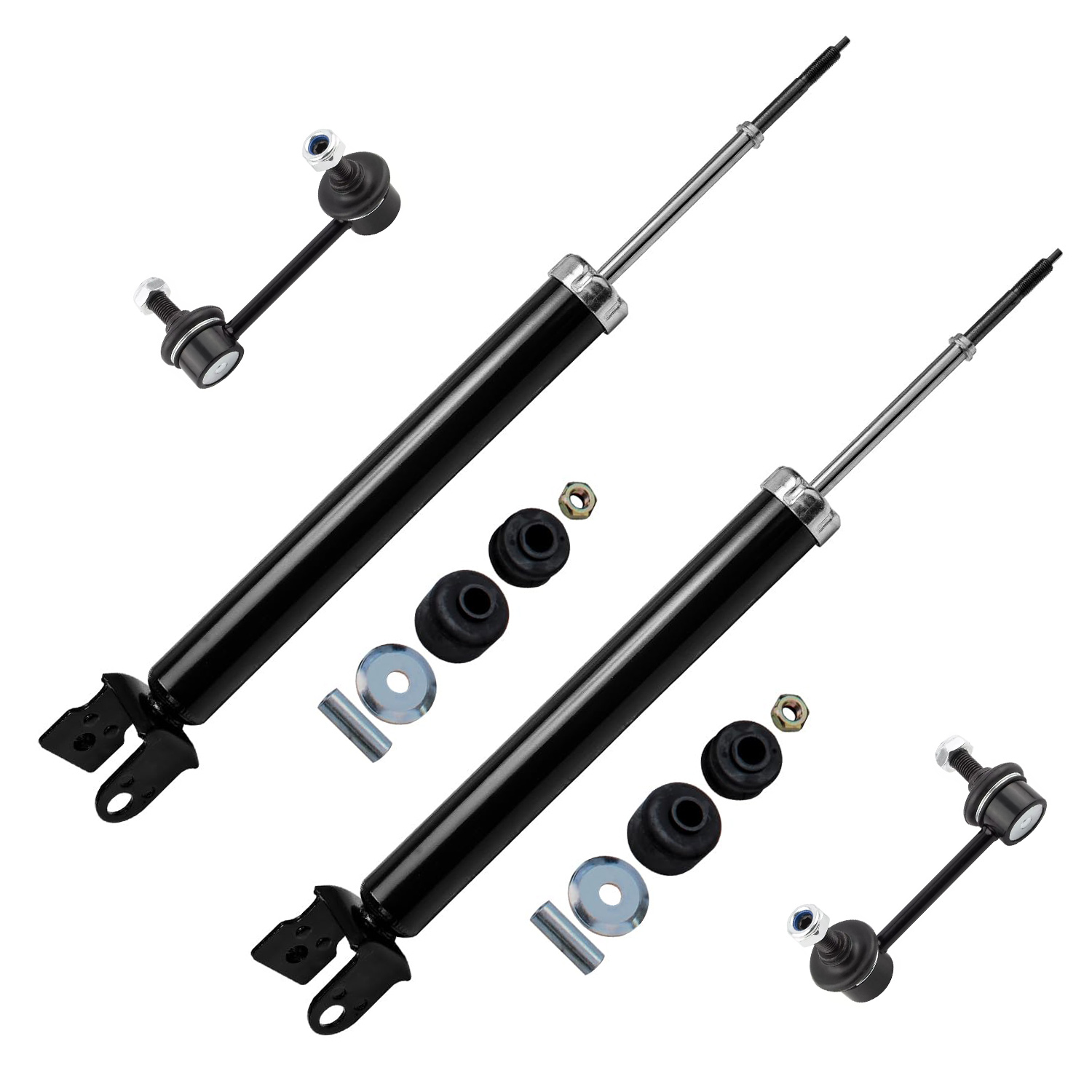 4pc Rear Shocks Sway Bar Links Suspension Kit