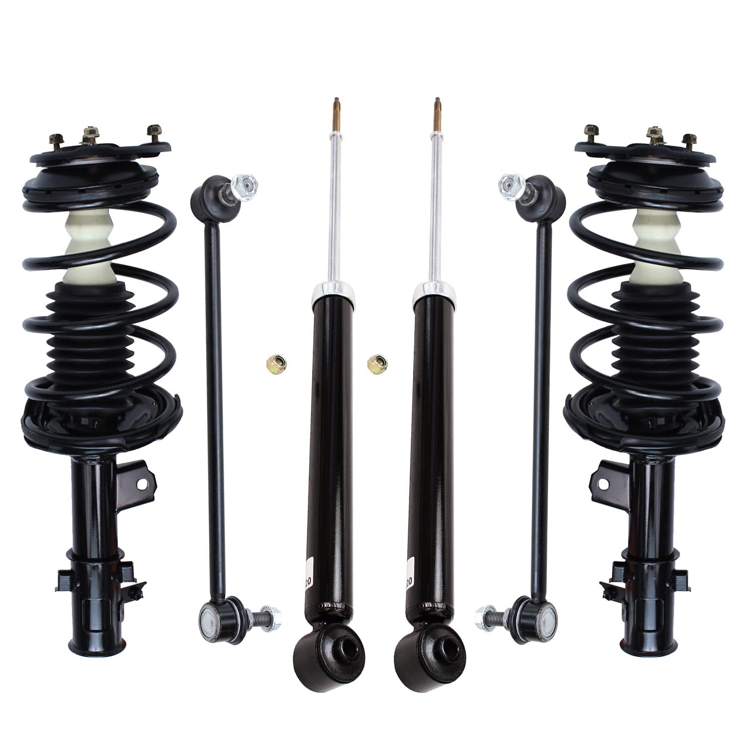 6pc Front Struts Rear Shocks Sway Bar Links Suspension Kit