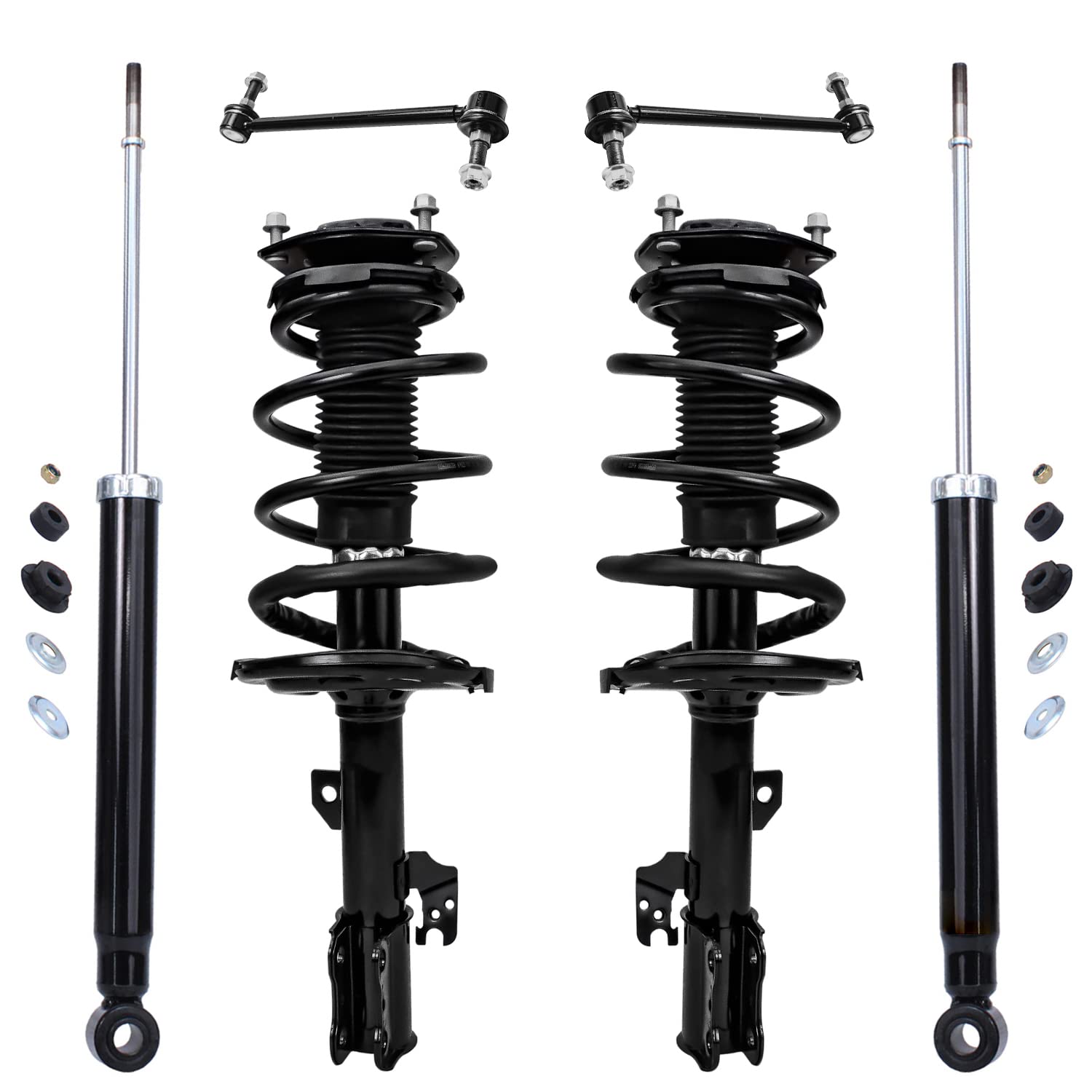 6pc Front Struts Rear Shocks Sway Bar Links Suspension Kit