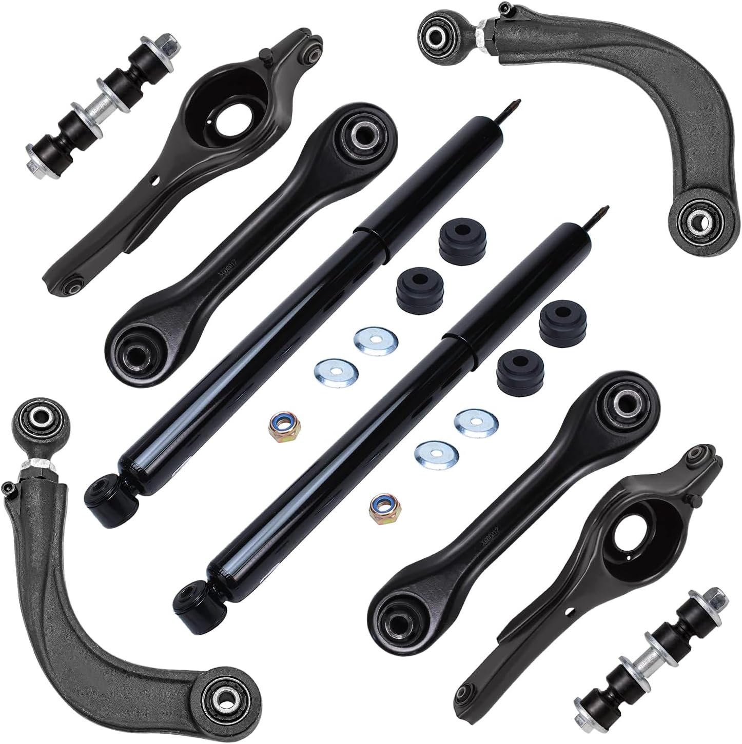 10pc Rear Shocks Upper Lower Control Arms Sway Bar Links Suspension Kit