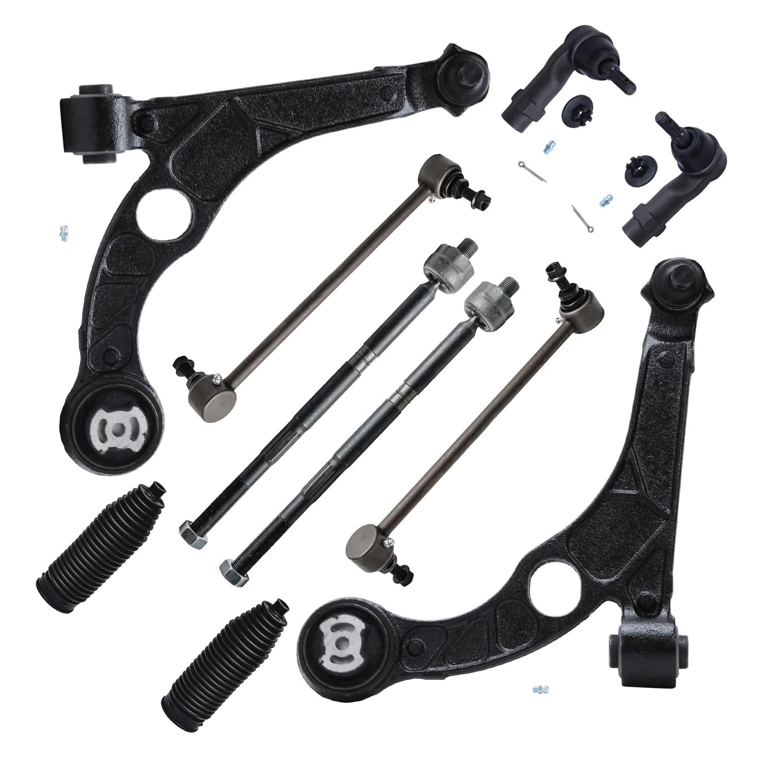 Front Lower Control Arm Kit With Sway Bars & Tie Rods For 2015-2017 Chrysler 200