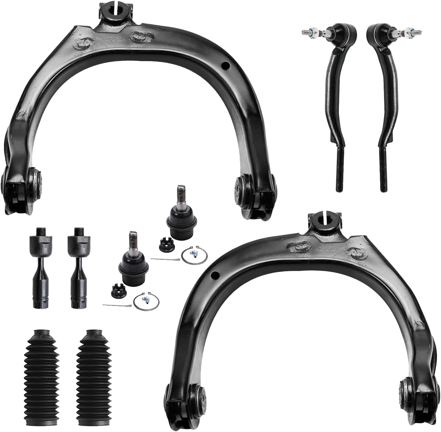 10pc Front Upper Control Arms Tie Rods Lower Ball Joints Suspension Kit
