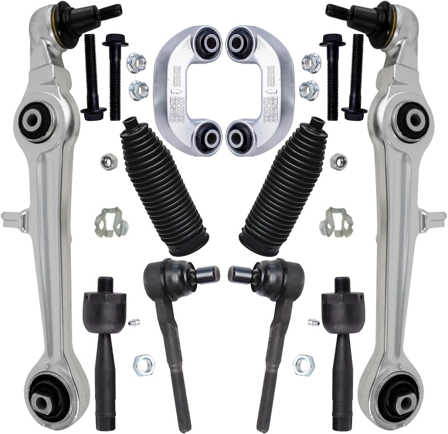 10pc Front Lower Forward Control Arms Tie Rods Sway Bar Links Suspension Kit