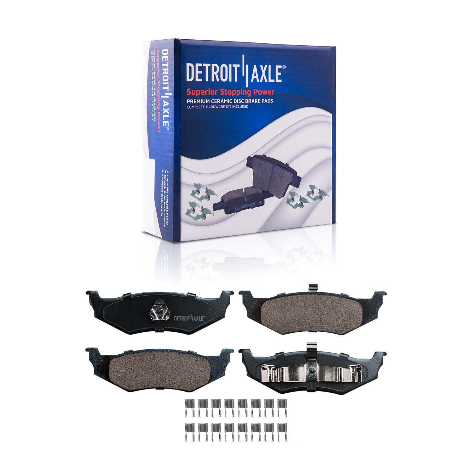 Detroit Axle - Front  Rear Rotors Brake Pads for Concorde Lhs 300M Intrepid — image 7