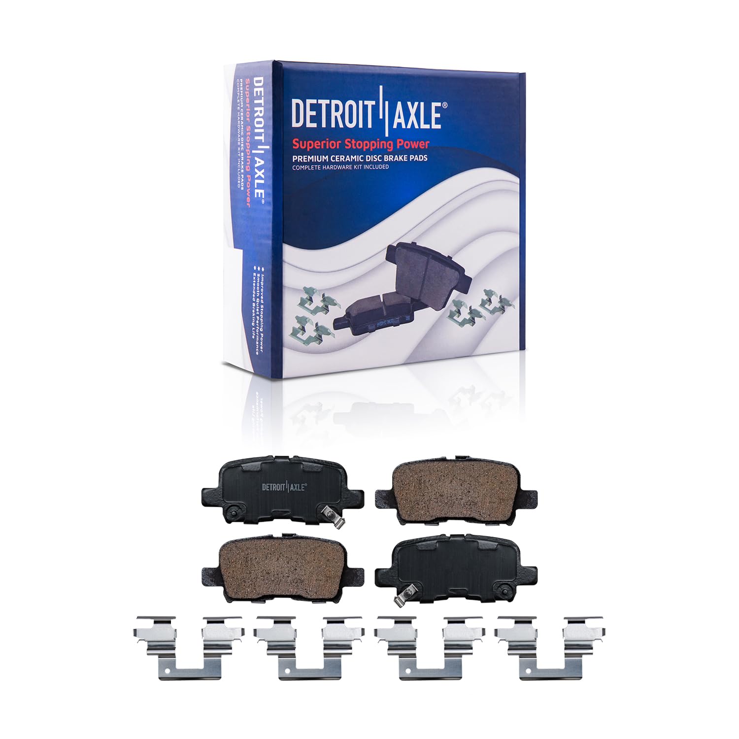 Detroit Axle - Front  Rear Drilled Rotors Brake Pads for 2001-2002 Acura MDX — image 7