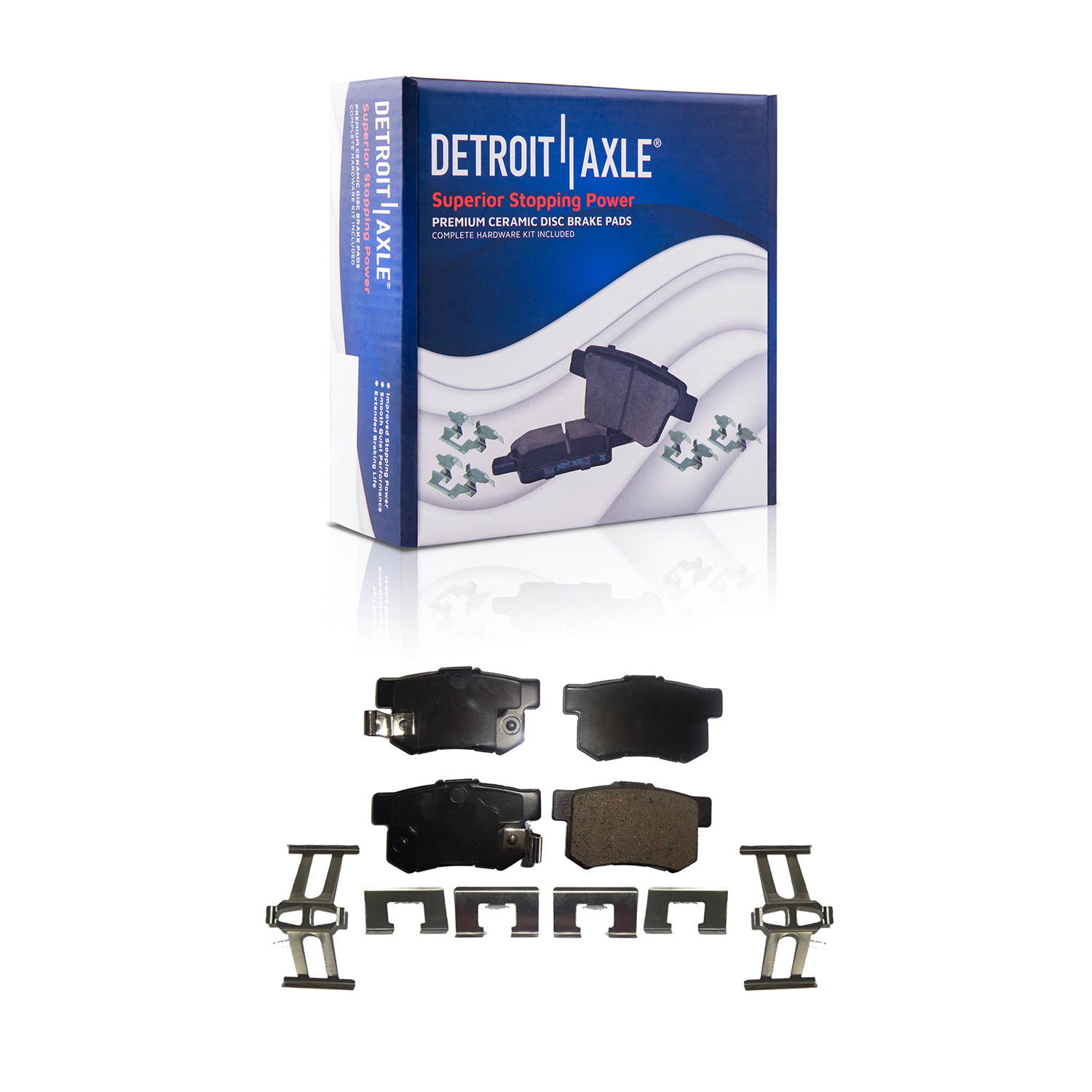 Detroit Axle - Front Rear Drilled Rotors Brake Pads for 2003-2011 Honda Element — image 7