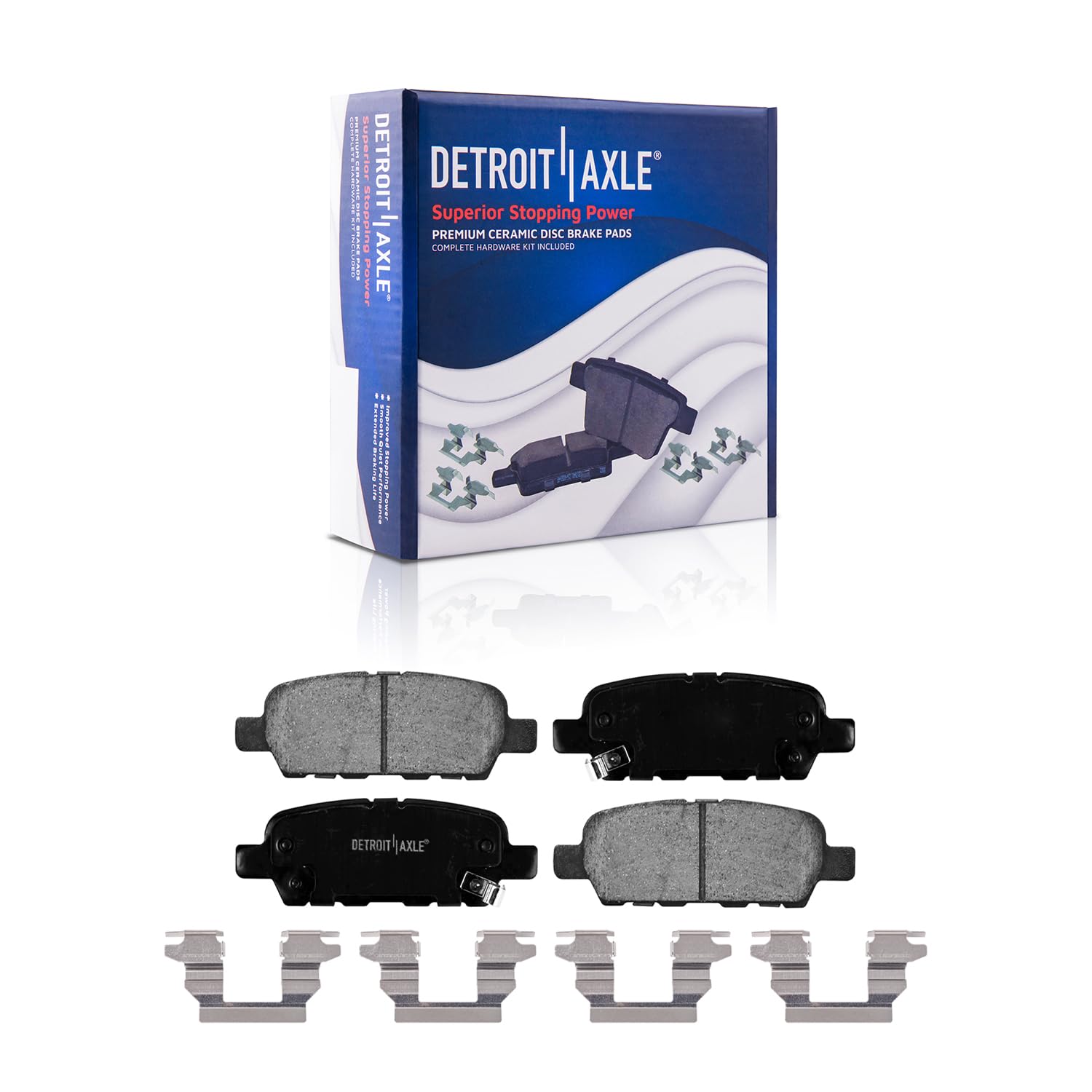 2012 Nissan Rogue - Detroit Axle 8pc Front & Rear Disc Rotors and Ceramic Brake Pads Kit - 7