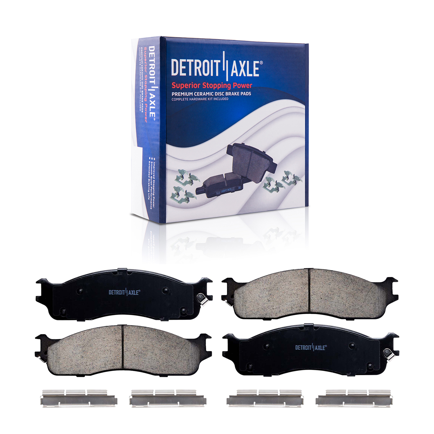 Detroit Axle - 4WD Front Rear Drilled Rotors Brake Pads for Ram 1500 2500 3500 — image 5