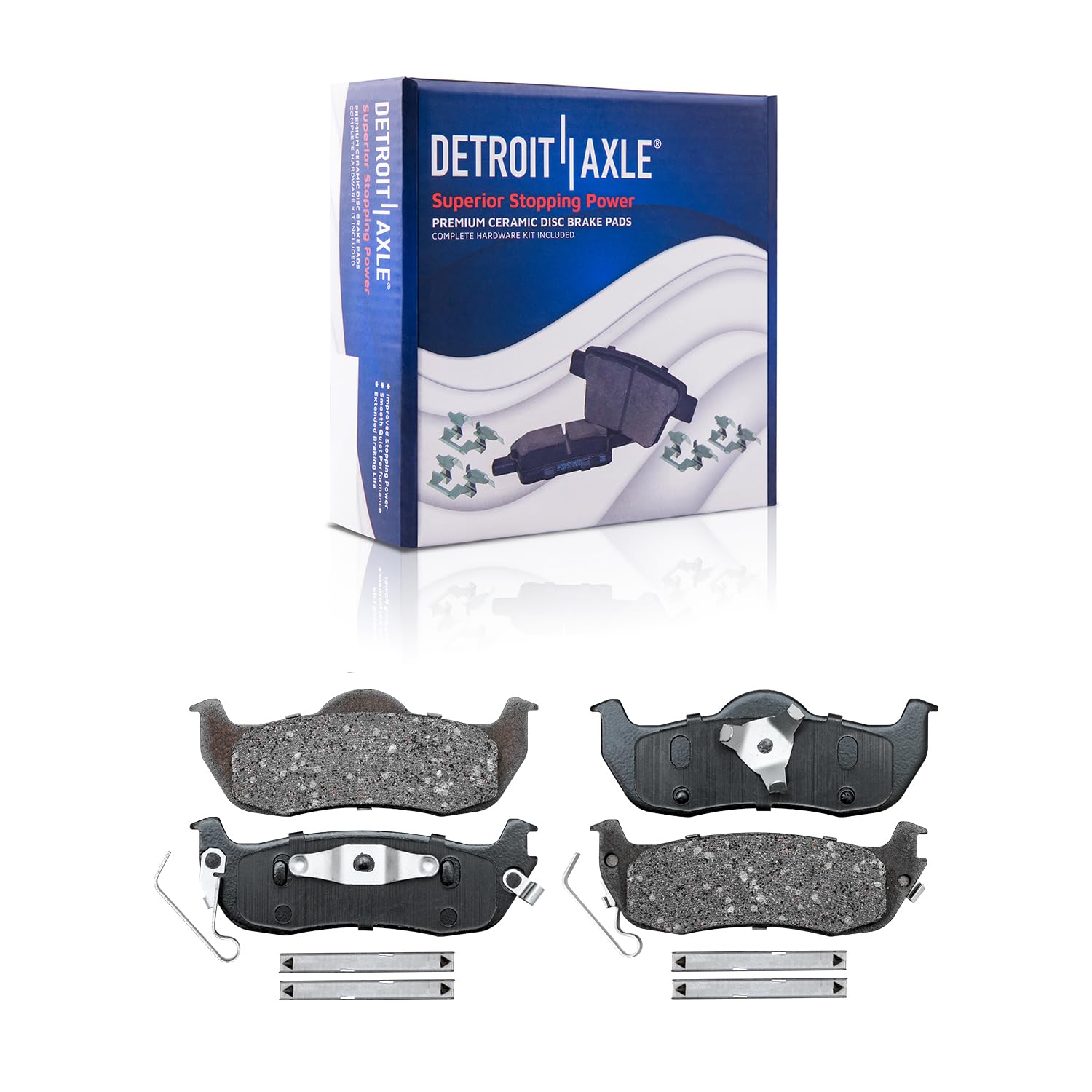 Detroit Axle - Front Rear Rotors Brake Pads for Jeep Grand Cherokee Commander — image 7