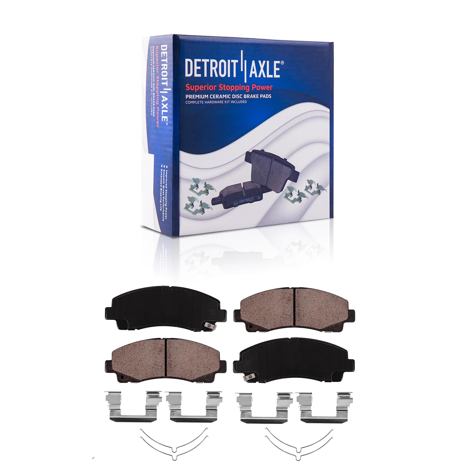 Detroit Axle - Front Rear Drilled Rotors Brake Pads for 2012-14 Honda Ridgeline — image 6