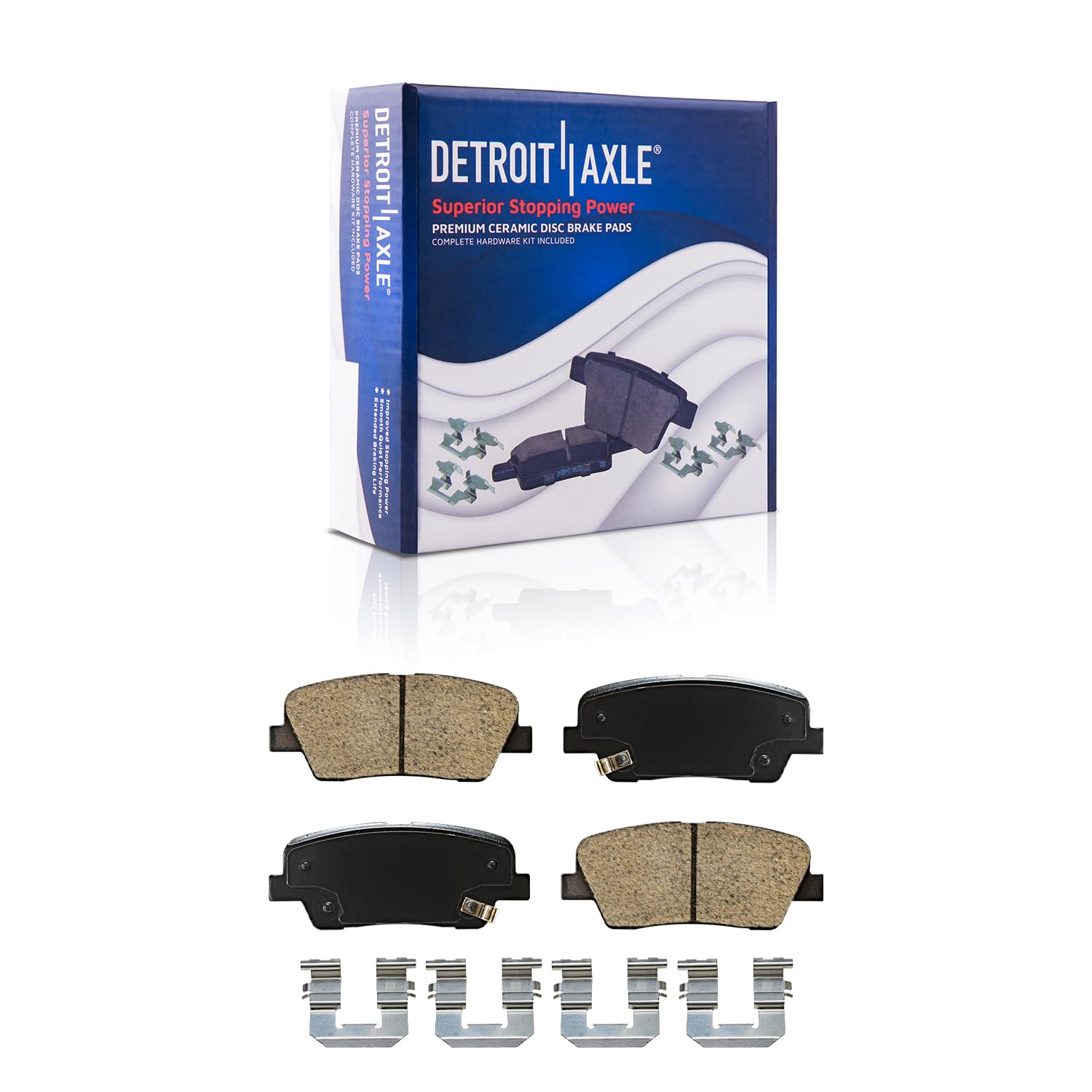 Detroit Axle - Front  Rear Rotors Brake Pads for Hyundai Santa Fe Kia Sorento — image 7
