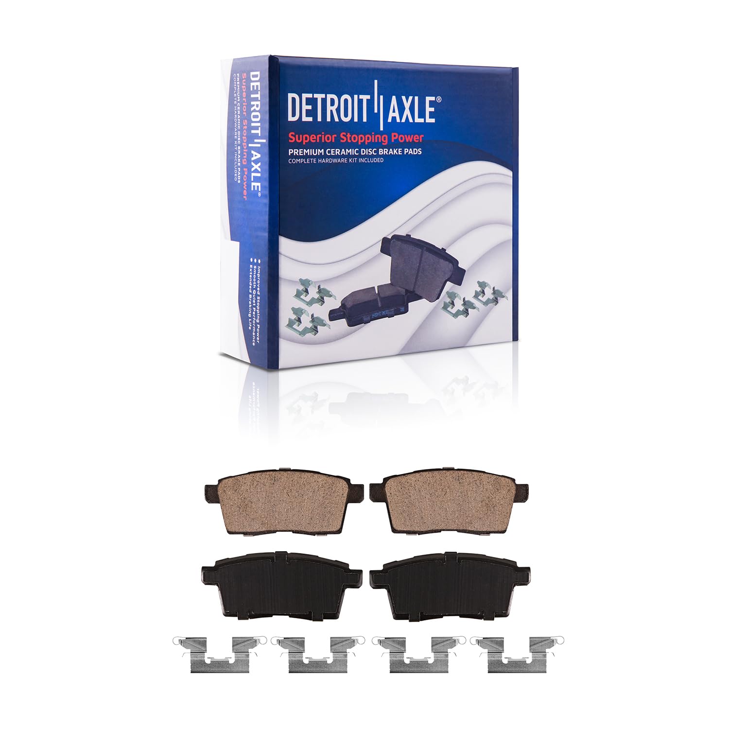 Detroit Axle - Front Rear Disc Rotors Ceramic Brake Pads Kit for 2007-2015 CX-9 — image 7