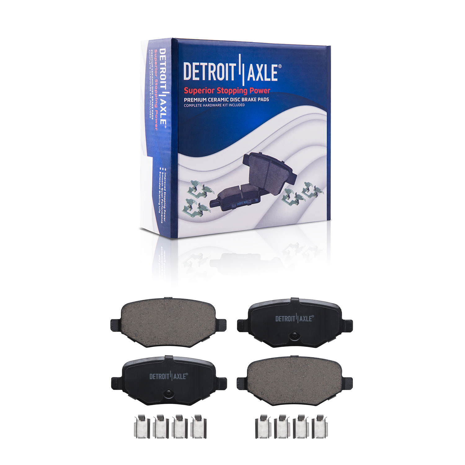 Detroit Axle - Front  Rear Drilled Rotors Brake Pads for Explorer Flex Taurus — image 7