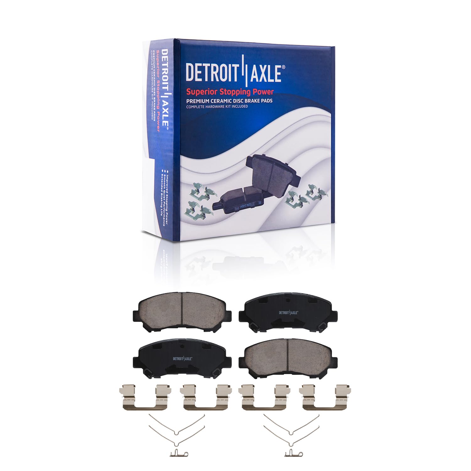 2012 Nissan Rogue - Detroit Axle 8pc Front & Rear Disc Rotors and Ceramic Brake Pads Kit - 6