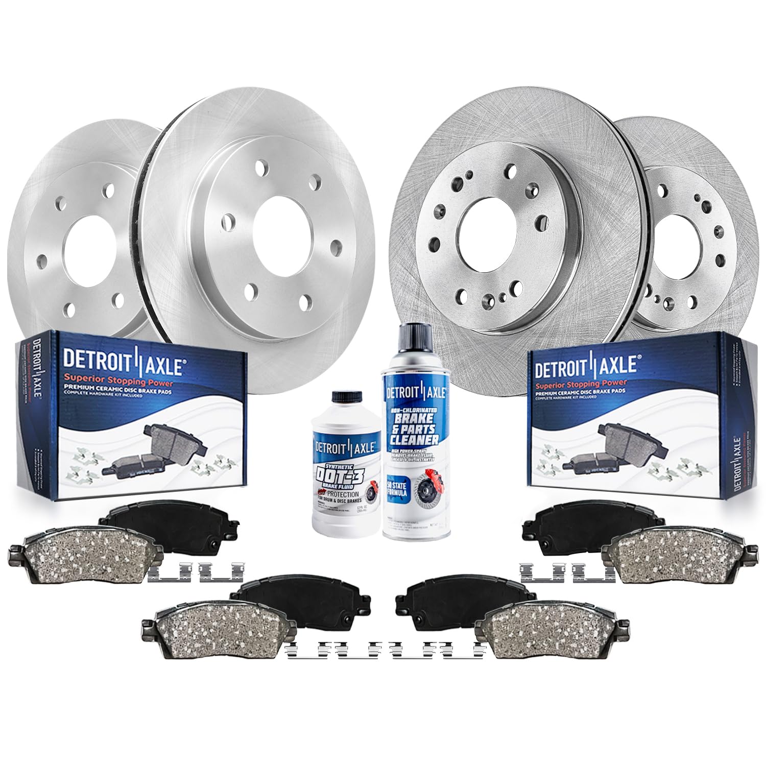 thumbnail image 2 of Atmansta Front Brake Rotors And Ceramic Pads Kit For Chevy Silverado 1500 & GMC Sierra 1500 – Drilled & Slotted 2 of 6