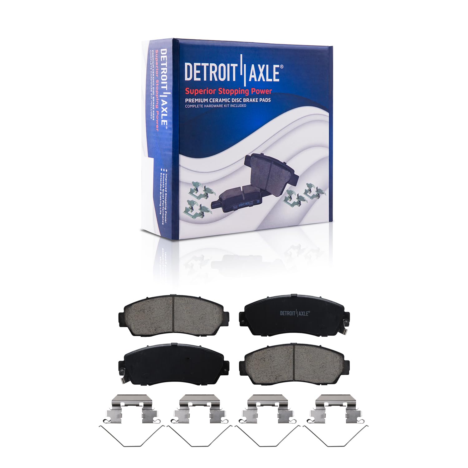 Detroit Axle - Front Rear Rotors Ceramic Brake Pads for 2005-2010 Honda Odyssey — image 6