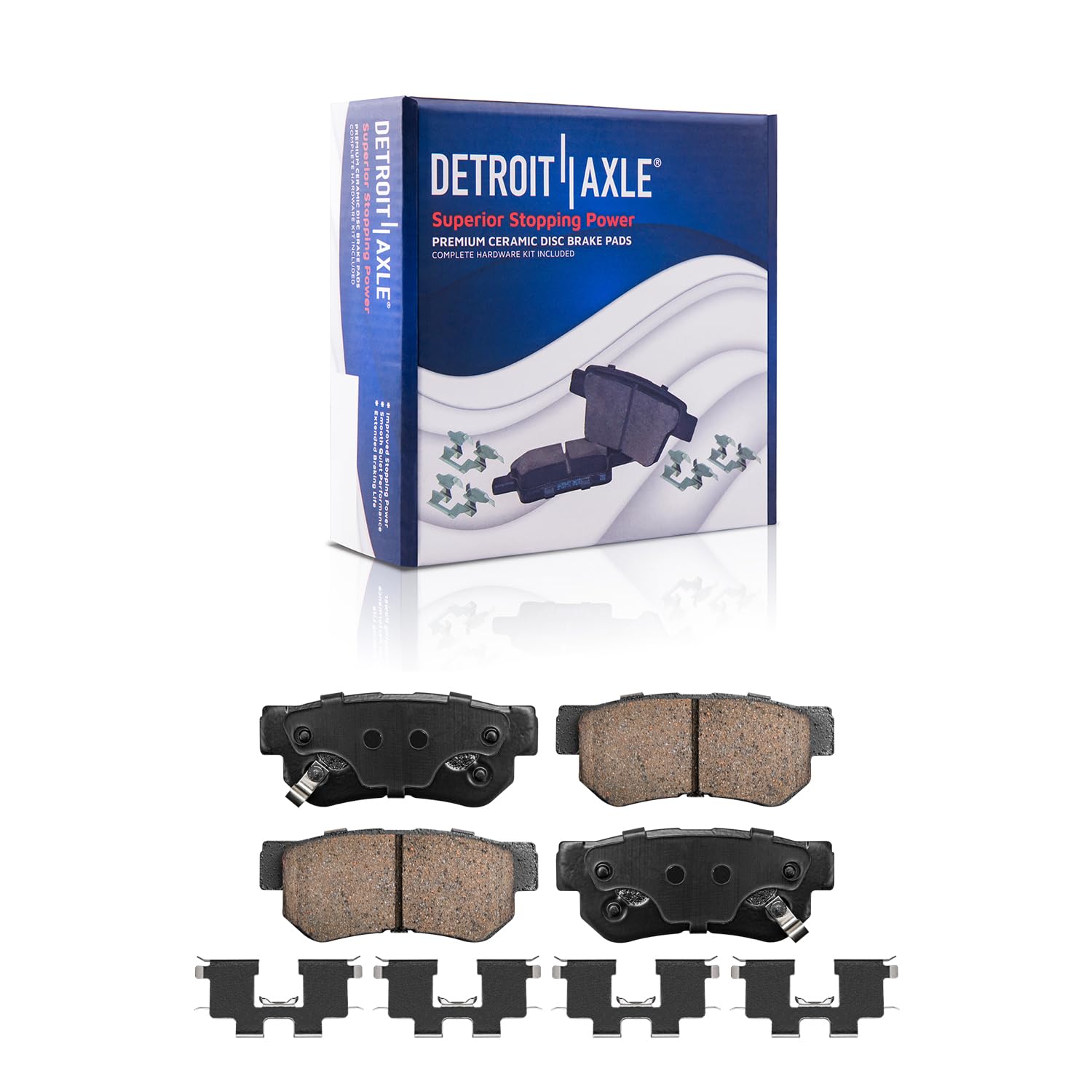 Detroit Axle - Front  Rear Drilled Rotors Brake Pads for 07-10 Hyundai Elantra — image 7