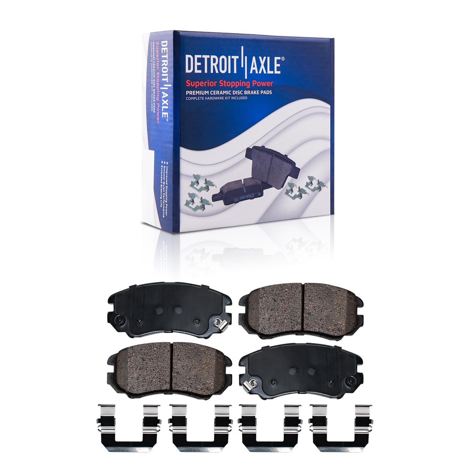 Detroit Axle - Front  Rear Drilled Rotors Brake Pads for 07-10 Hyundai Elantra — image 6