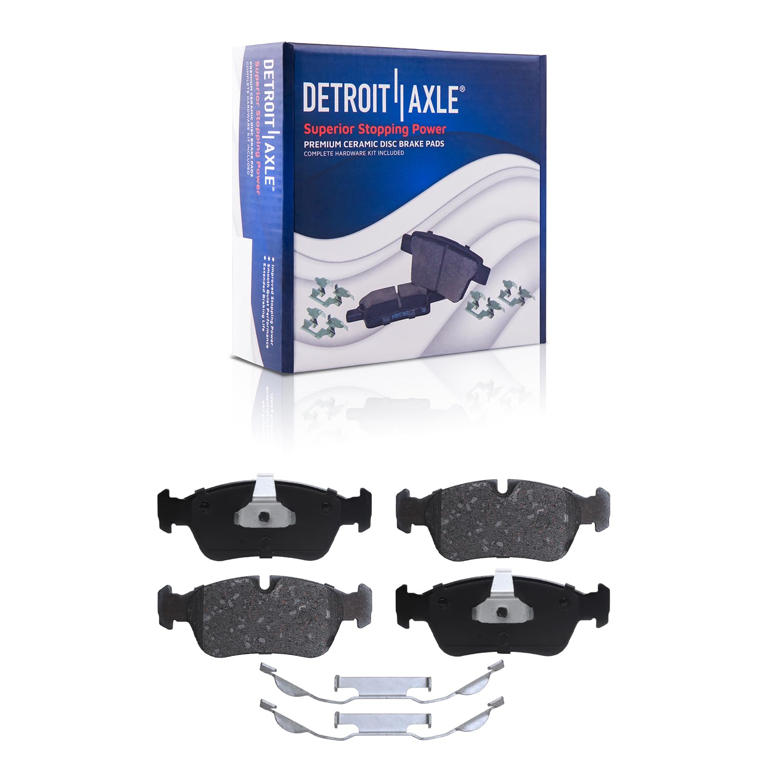 Detroit Axle - Front  Rear Drilled Slotted Rotors Brake Pads for BMW 323i 325i — image 5