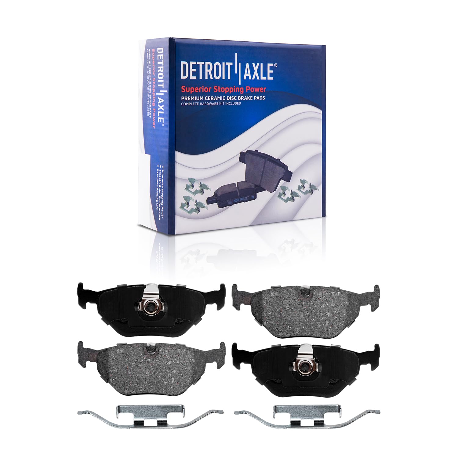 Detroit Axle - Front  Rear Drilled Slotted Rotors Brake Pads for BMW 323i 325i — image 6