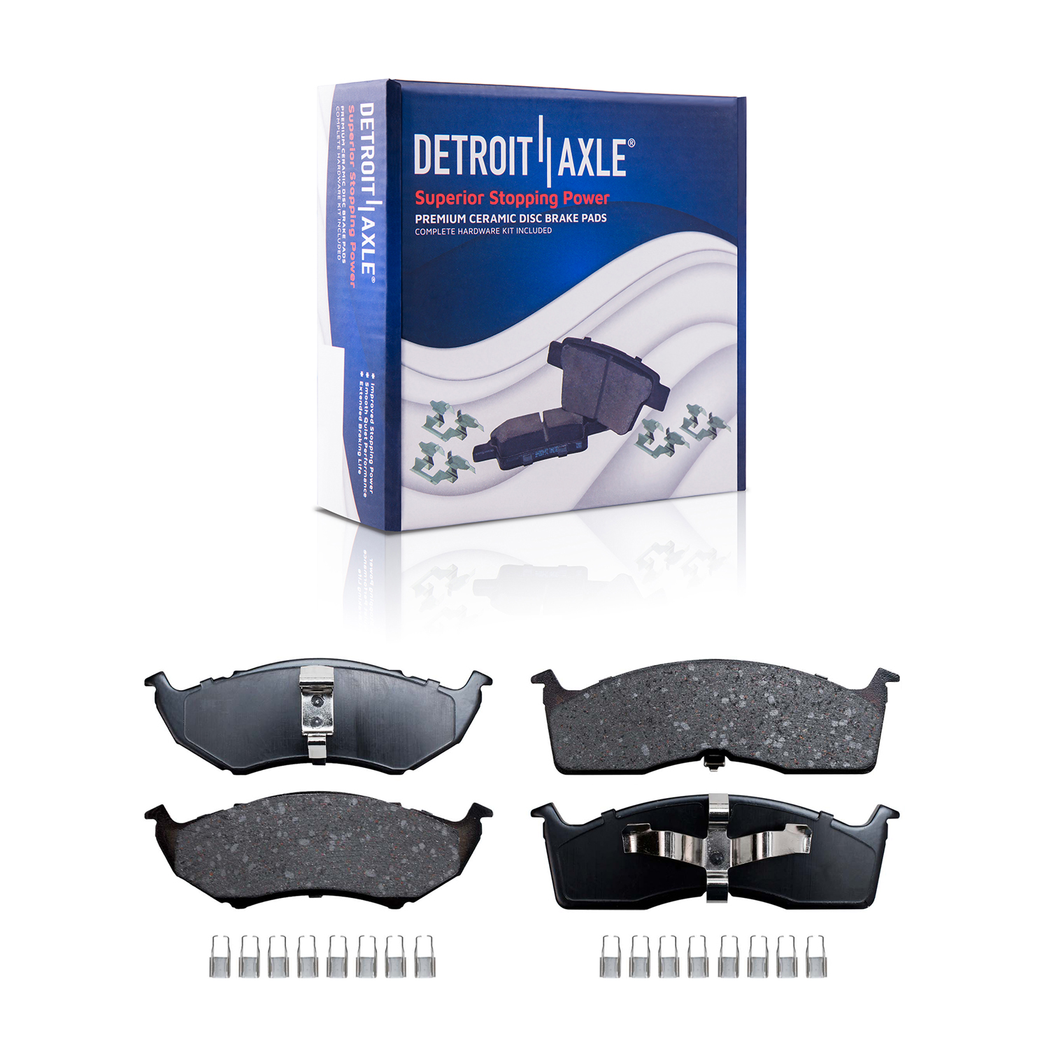 Detroit Axle - Front  Rear Rotors Brake Pads for Concorde Lhs 300M Intrepid — image 6